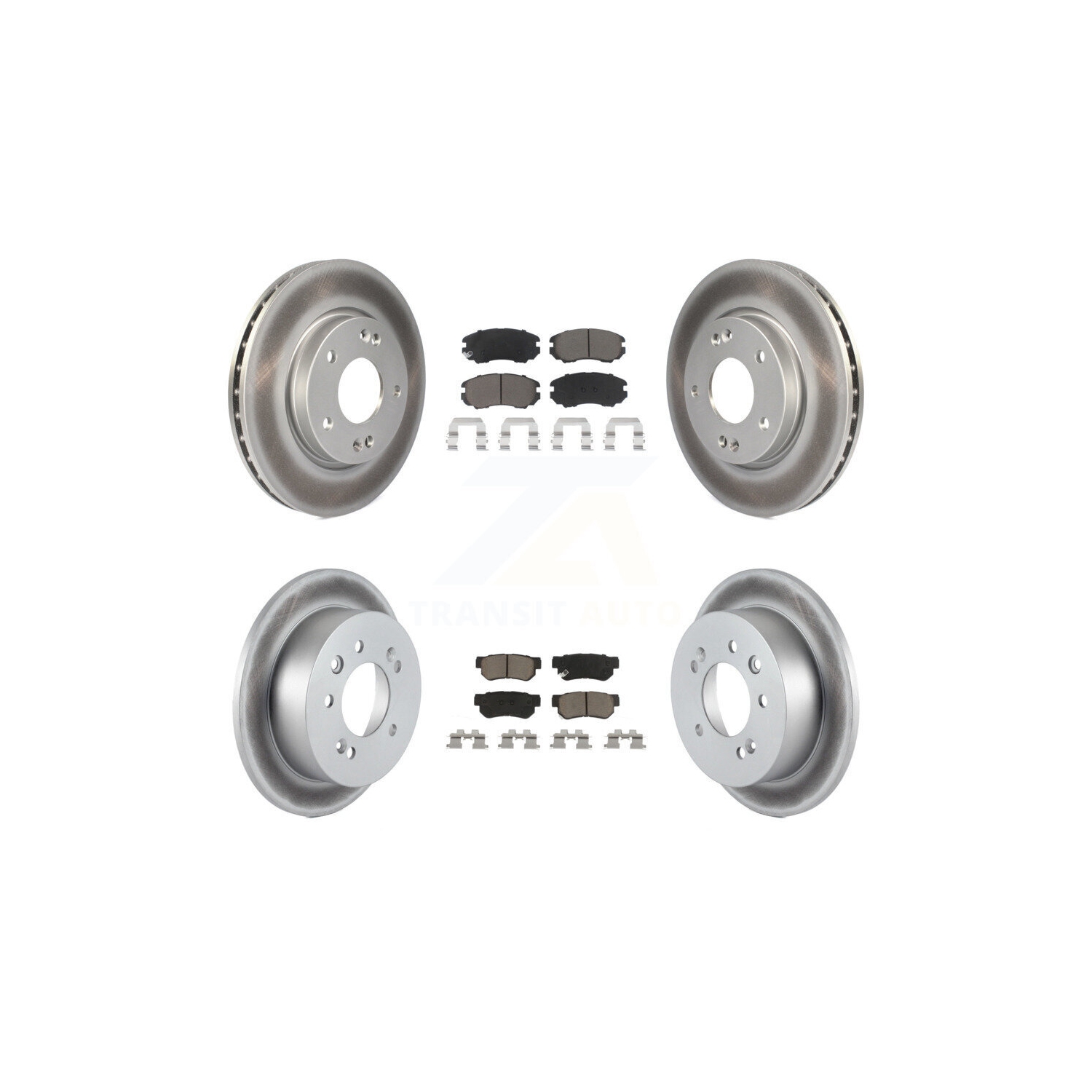 Disques de frein à disque et plaquettes en céramique gainés à l'avant pour Hyundai Elantra KGC-100826