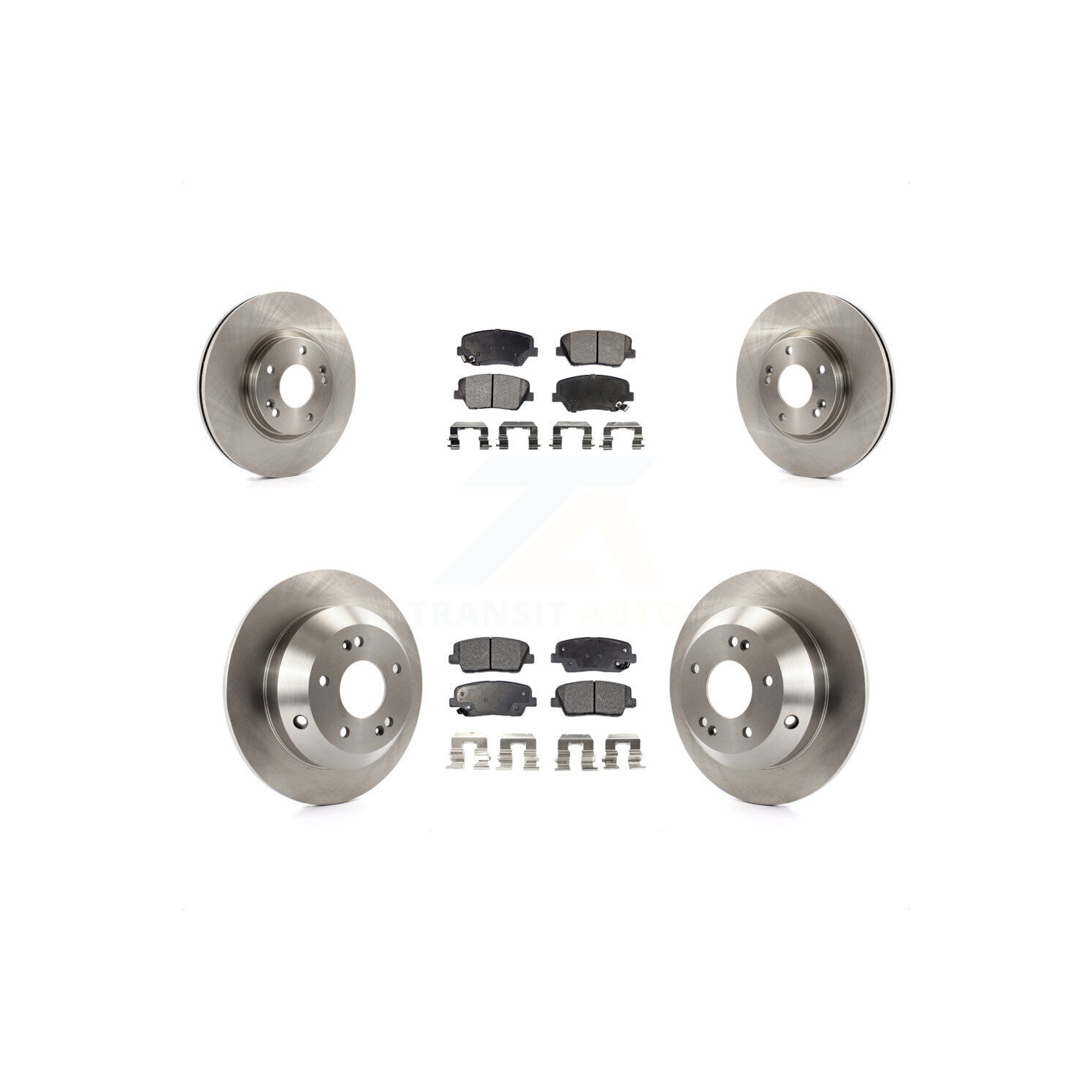 Front Rear Disc Brake Rotors And Ceramic Pads Kit For Kia Sorento Hyundai Santa Fe K8T-101513