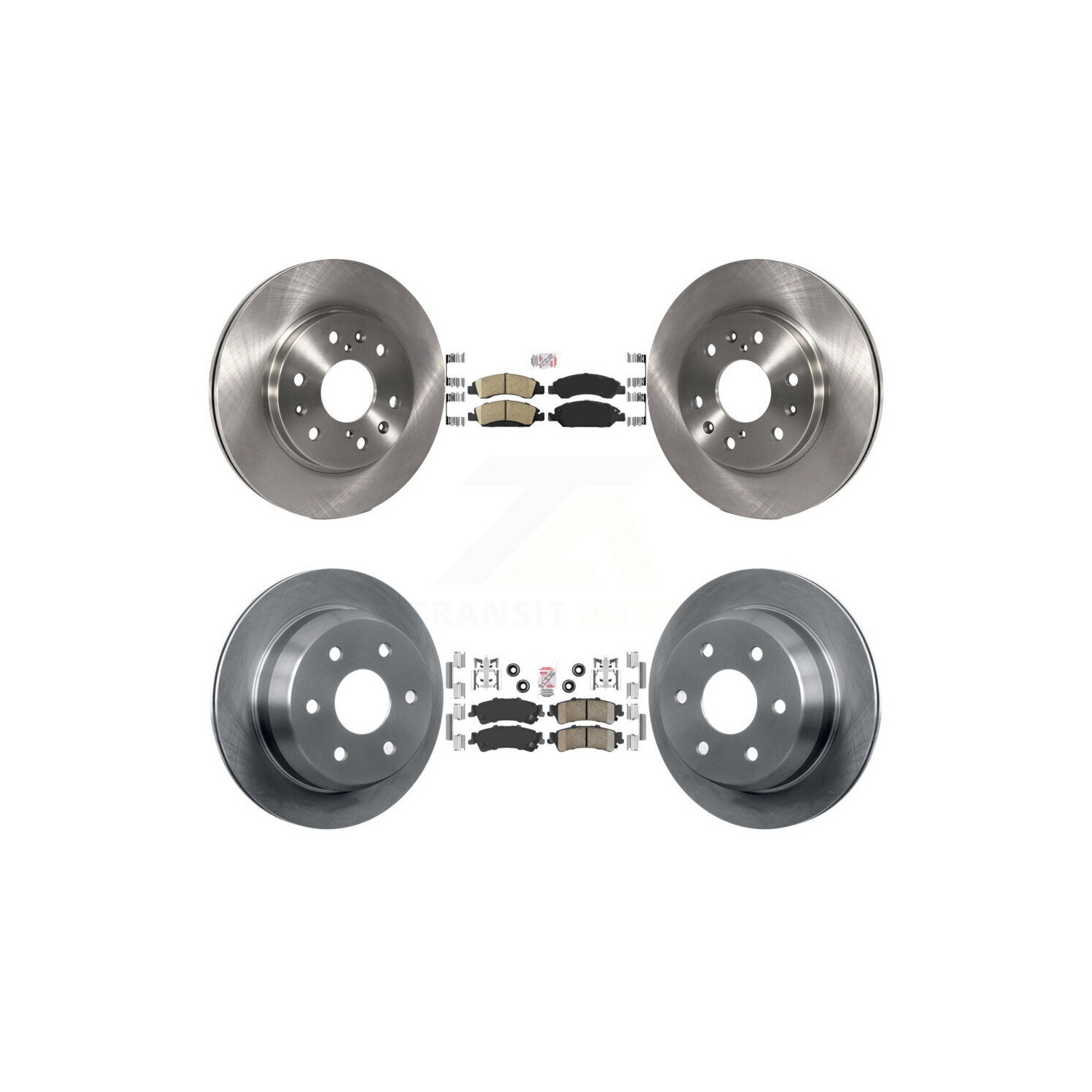 Front Rear Ceramic Pad & Brake Rotors Kit For Chevrolet Silverado 1500 GMC Sierra Classic K8A-106324