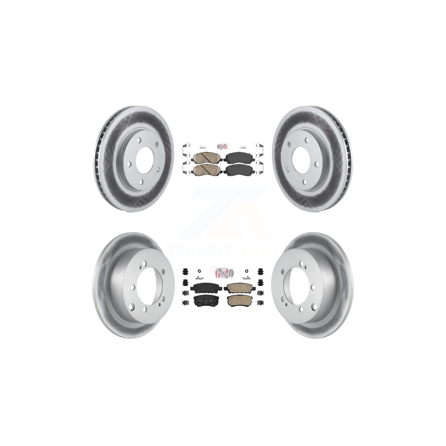 Plaquettes de frein avant arrière en céramique et disques recouverts pour Mitsubishi lancer KGA-101710