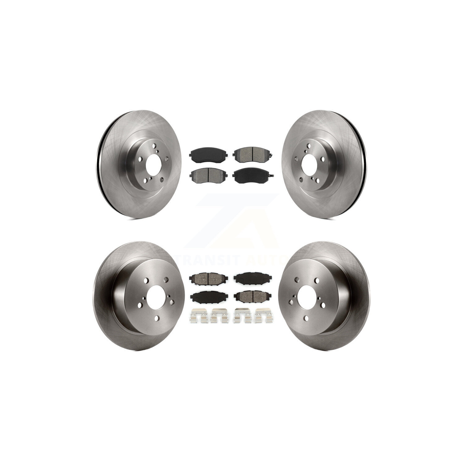 Front Rear Disc Brake Rotors And Semi-Metallic Pads Kit For 2005 Subaru Outback Legacy K8S-101208