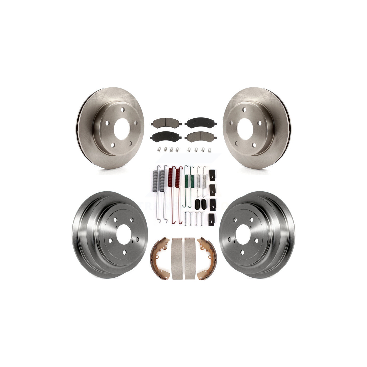 Front Rear Brake Rotors Ceramic Pad Drum Kit For Dakota Dodge Ram Mitsubishi Raider K8C-102383
