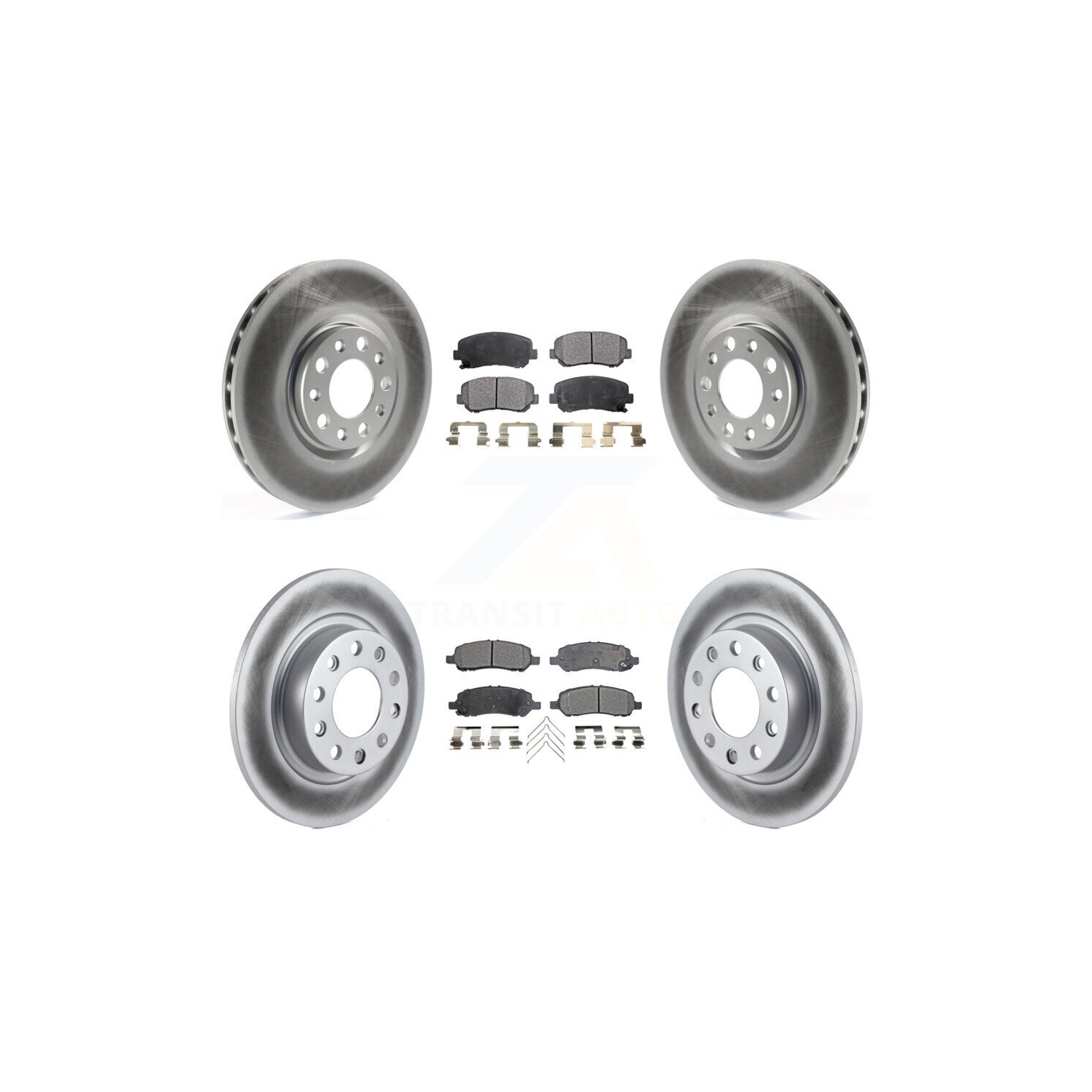 Disques de frein à disque recouverts à l'avant et plaquettes semi-métalliques pour Dodge Dart KGF-100747 2013-2016