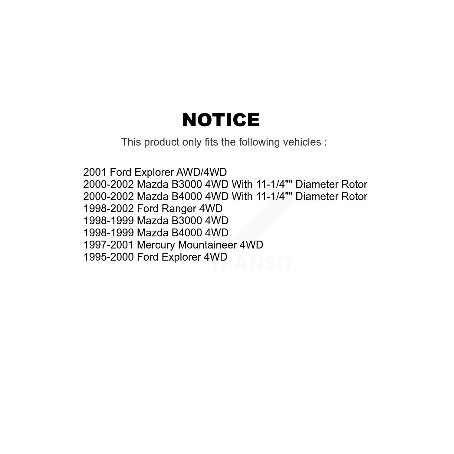 Front Disc Brake Rotor & Semi-Metallic Pad Kit For Ford Ranger Explorer Mazda B4000 B3000 K8S-100105