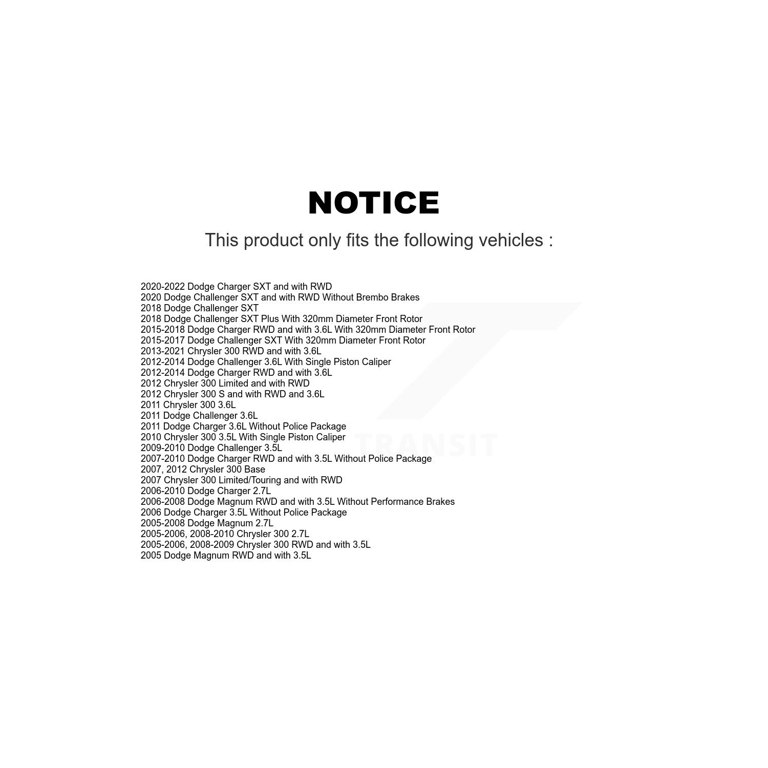 Ensemble de plaquettes en céramique pour disque de frein avant pour Dodge Chrysler 300 Charger Challenger Magnum KGC-100128