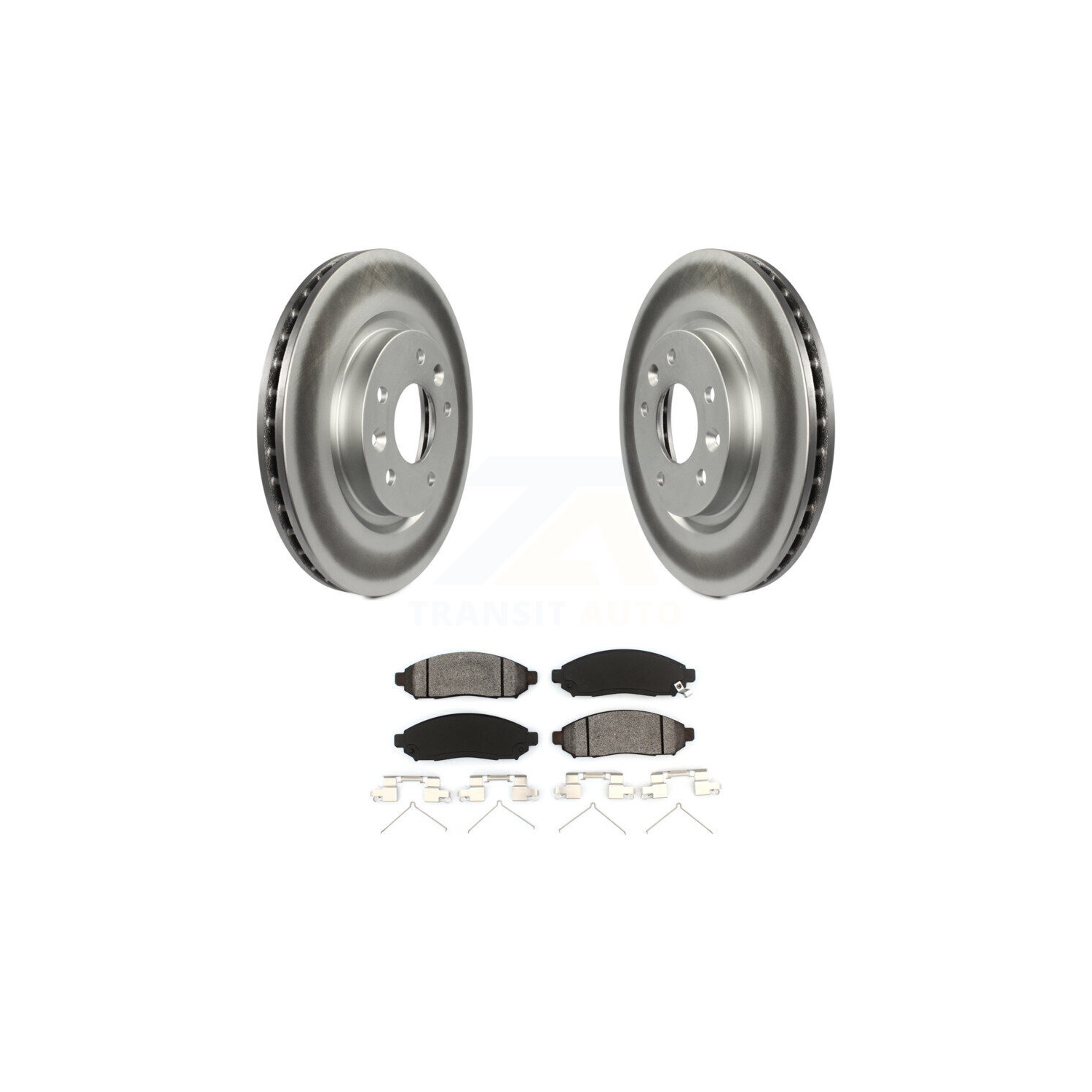 Front Coated Disc Brake Rotors And Semi-Metallic Pads Kit For Nissan LEAF KGS-100499