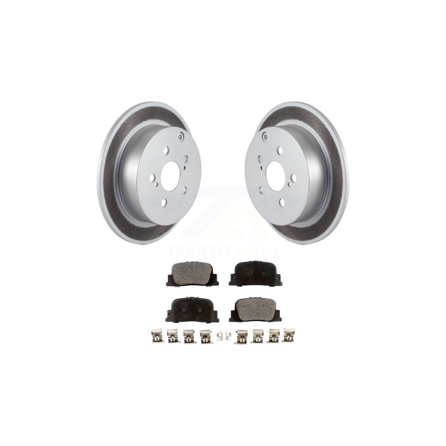 Rear Coated Disc Brake Rotors And Ceramic Pads Kit For 2005-2010 Scion tC KGT-101456