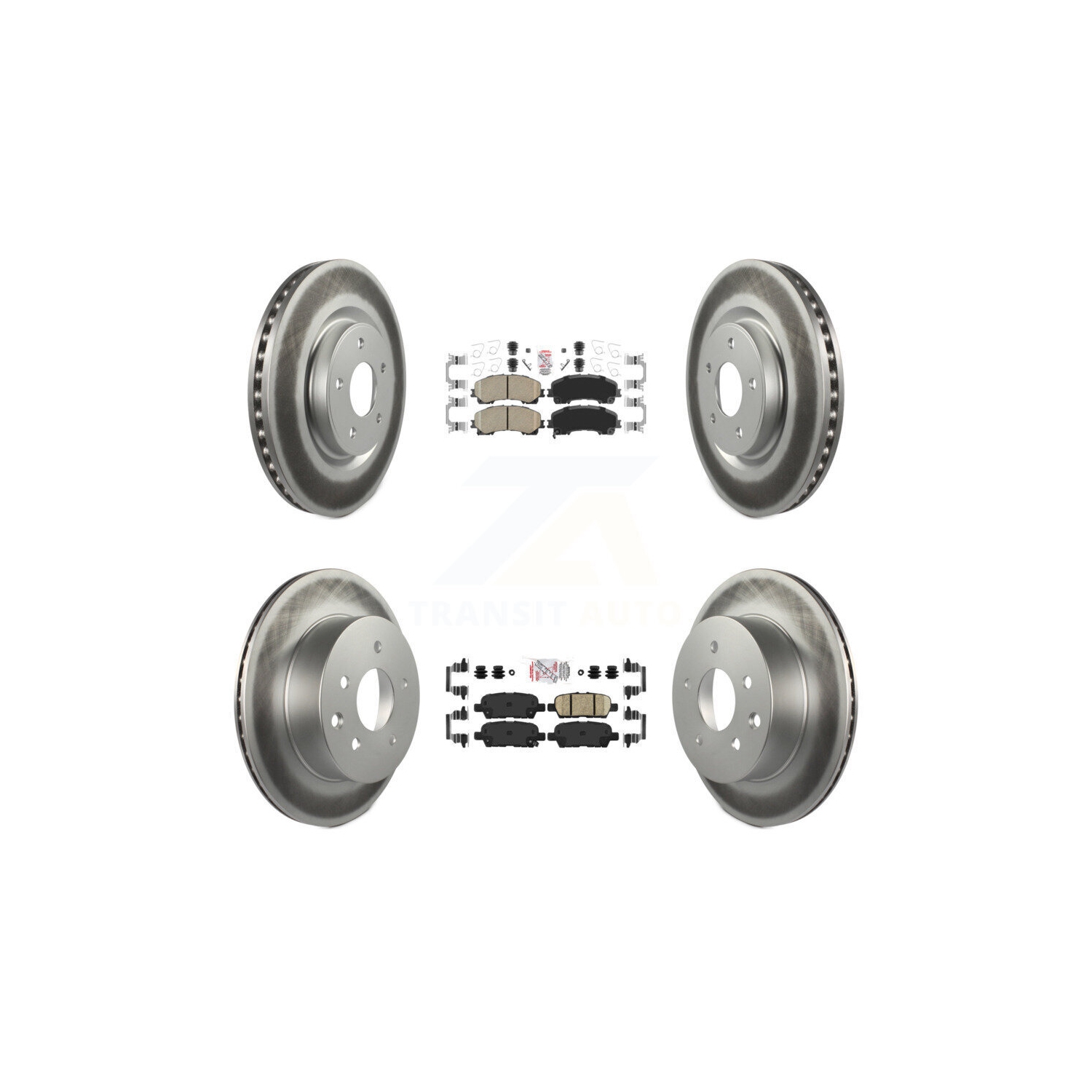 Plaquettes de frein avant arrière en céramique et disques recouverts pour Nissan Rogue KGA-105190