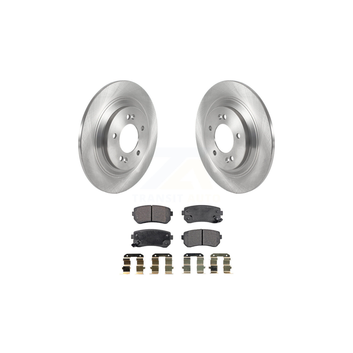 Rear Brake Rotor And Semi-Metallic Pad Kit For 2017 Kia Cadenza With Manual Parking K8F-103531