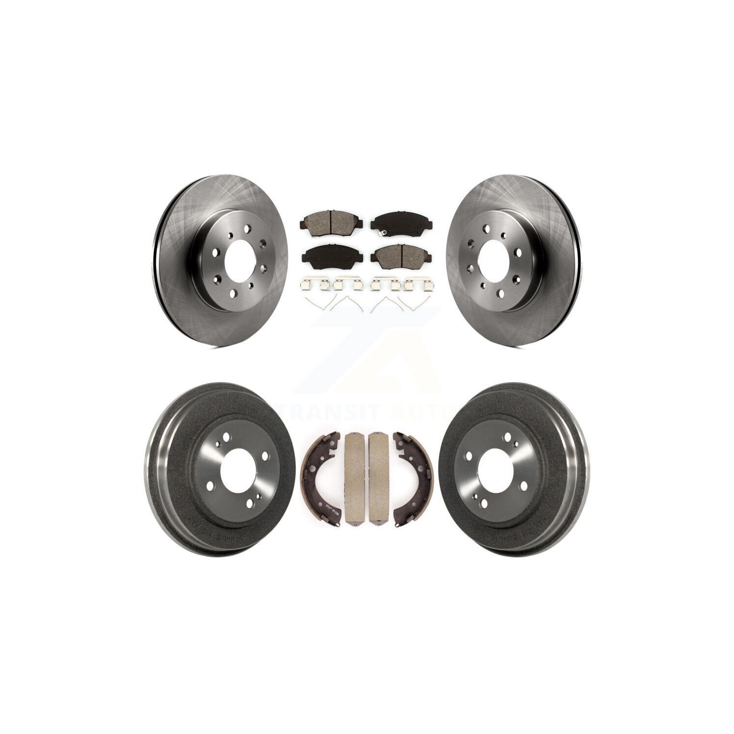 Front Rear Disc Brake Rotors Semi-Metallic Pad Drum Kit For Honda Civic With 4 Lug Wheels K8S-103700