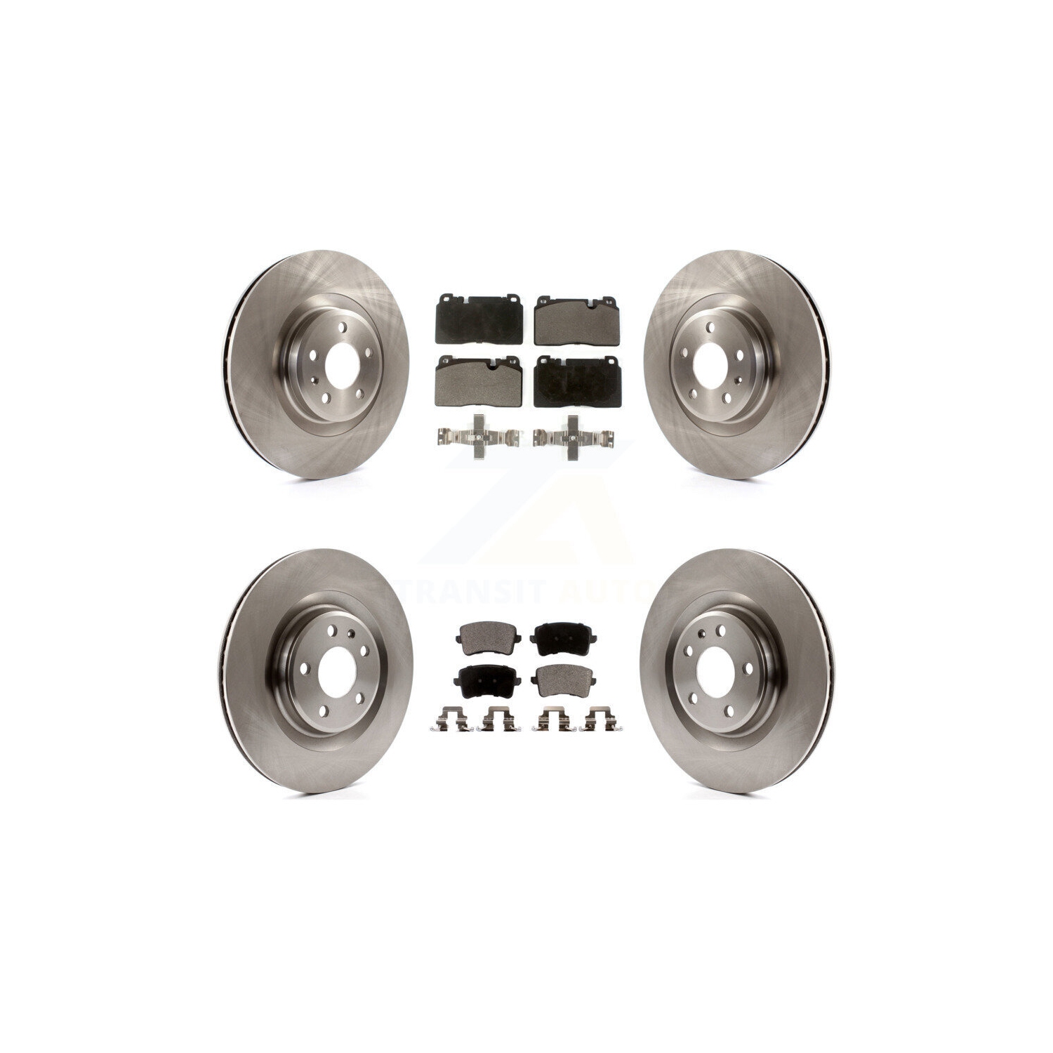 Front Rear Disc Brake Rotors And Semi-Metallic Pads Kit For Audi Q5 K8F-101369