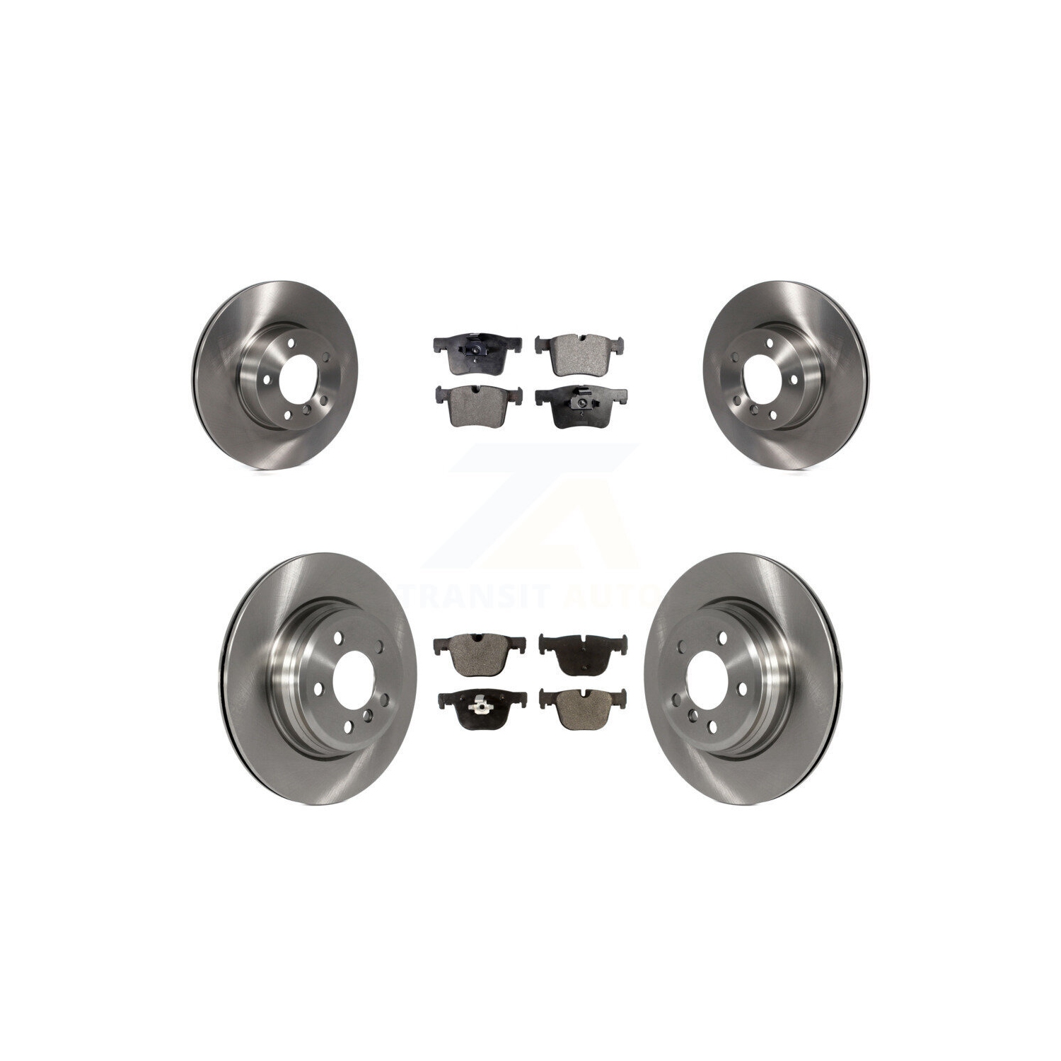 Front Rear Disc Brake Rotors And Semi-Metallic Pads Kit For BMW 330i K8F-103827