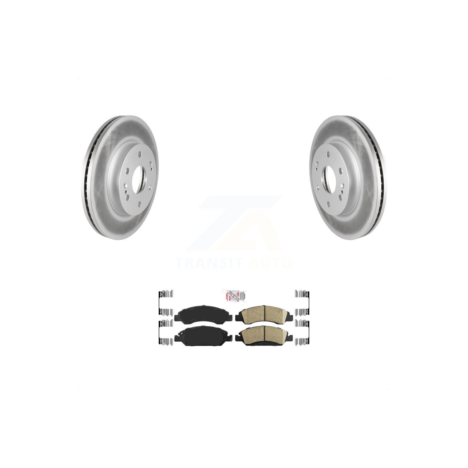 Disques de frein à disque et plaquettes en céramique recouverts à l'avant pour Chevrolet Silverado 1500 LD KGA-104620