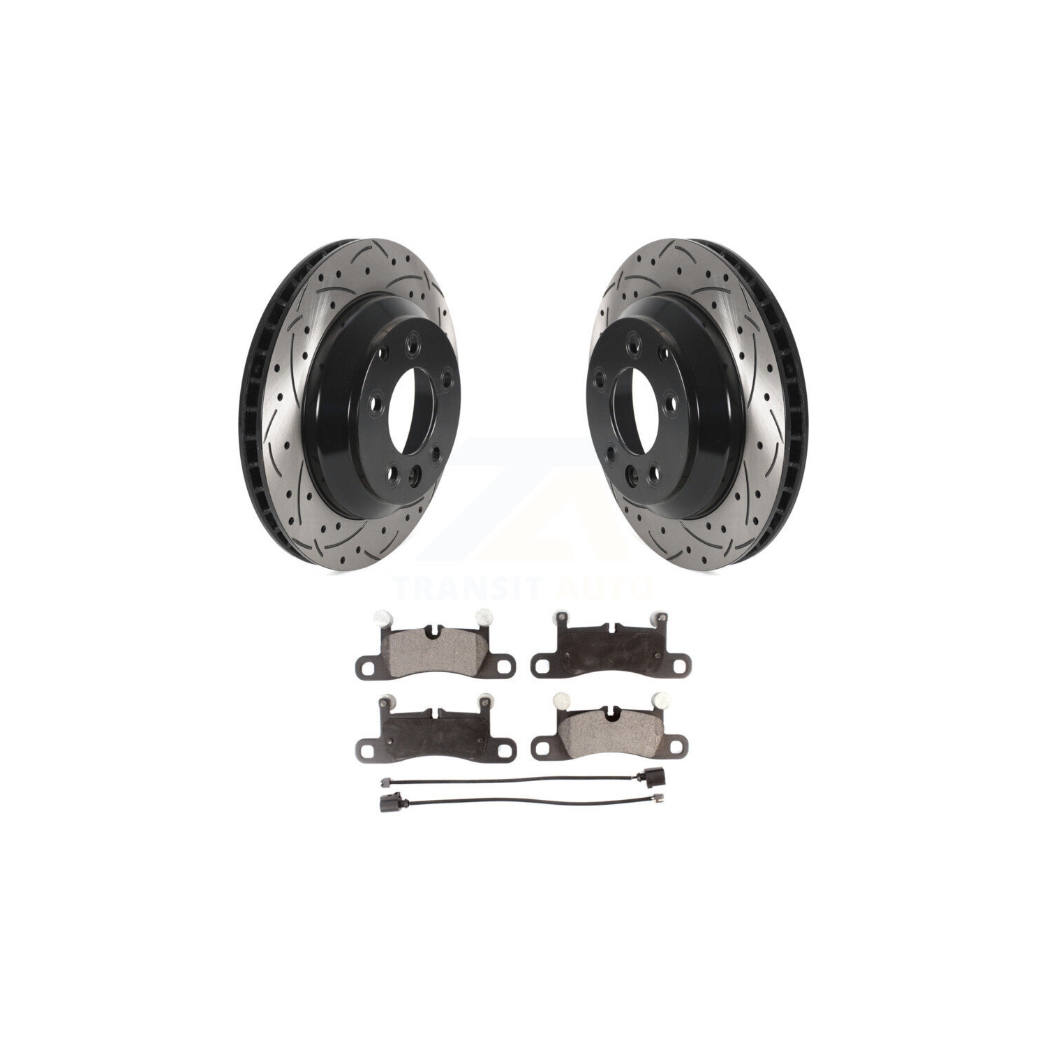 Kit de plaquettes en céramique pour disque de frein à fente perforée arrière pour Volkswagen Touareg Porsche Cayenne KDT-100923