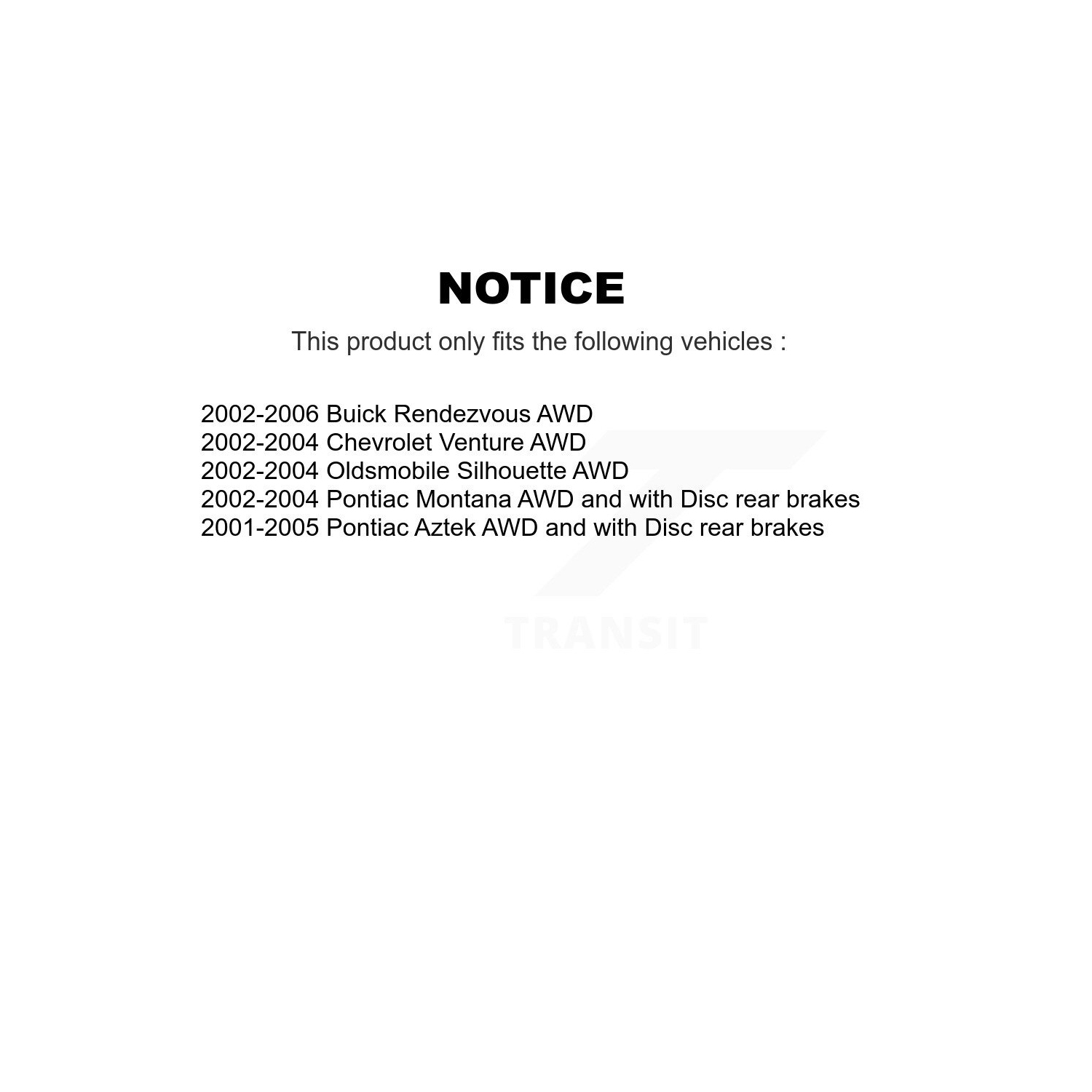 Front Rear Brake Rotor And Ceramic Pad Kit For Buick Rendezvous Pontiac Montana Chevrolet K8T-103261