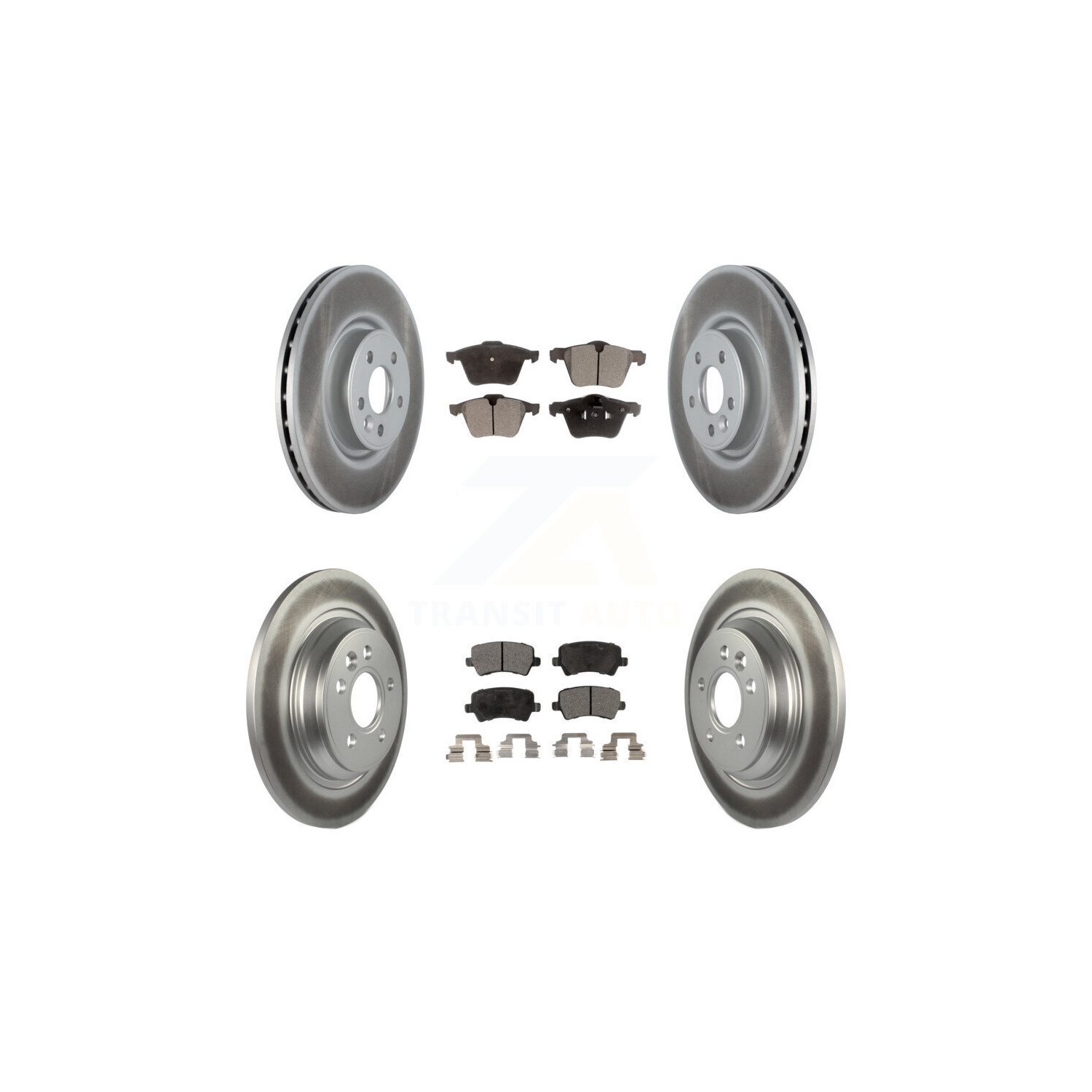 Disques de frein à disque et plaquettes en céramique gainés à l'avant pour Volvo S60 V70 KGT-102465