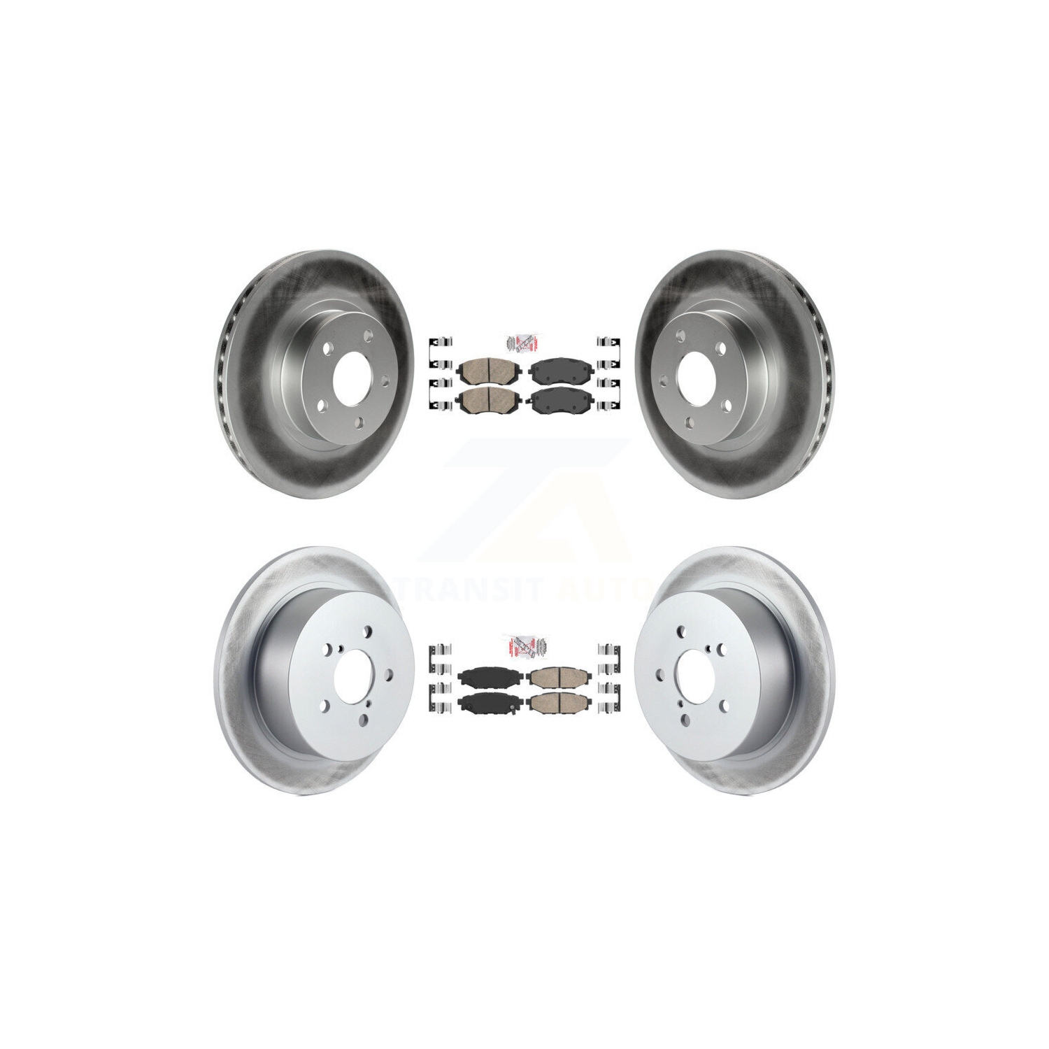 Front Rear Ceramic Pads And Coated Disc Brake Rotors Kit For 2005 Subaru Legacy i/Limited KGA-102963