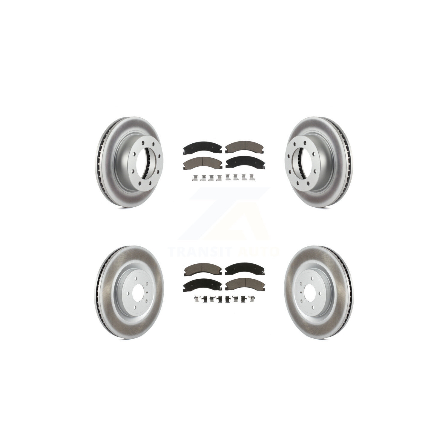 Rotor de frein avant recouvert à l'arrière et ensemble de plaquettes en céramique pour Nissan NV2500 NV3500 NV1500 KGC-101385 2012-2021