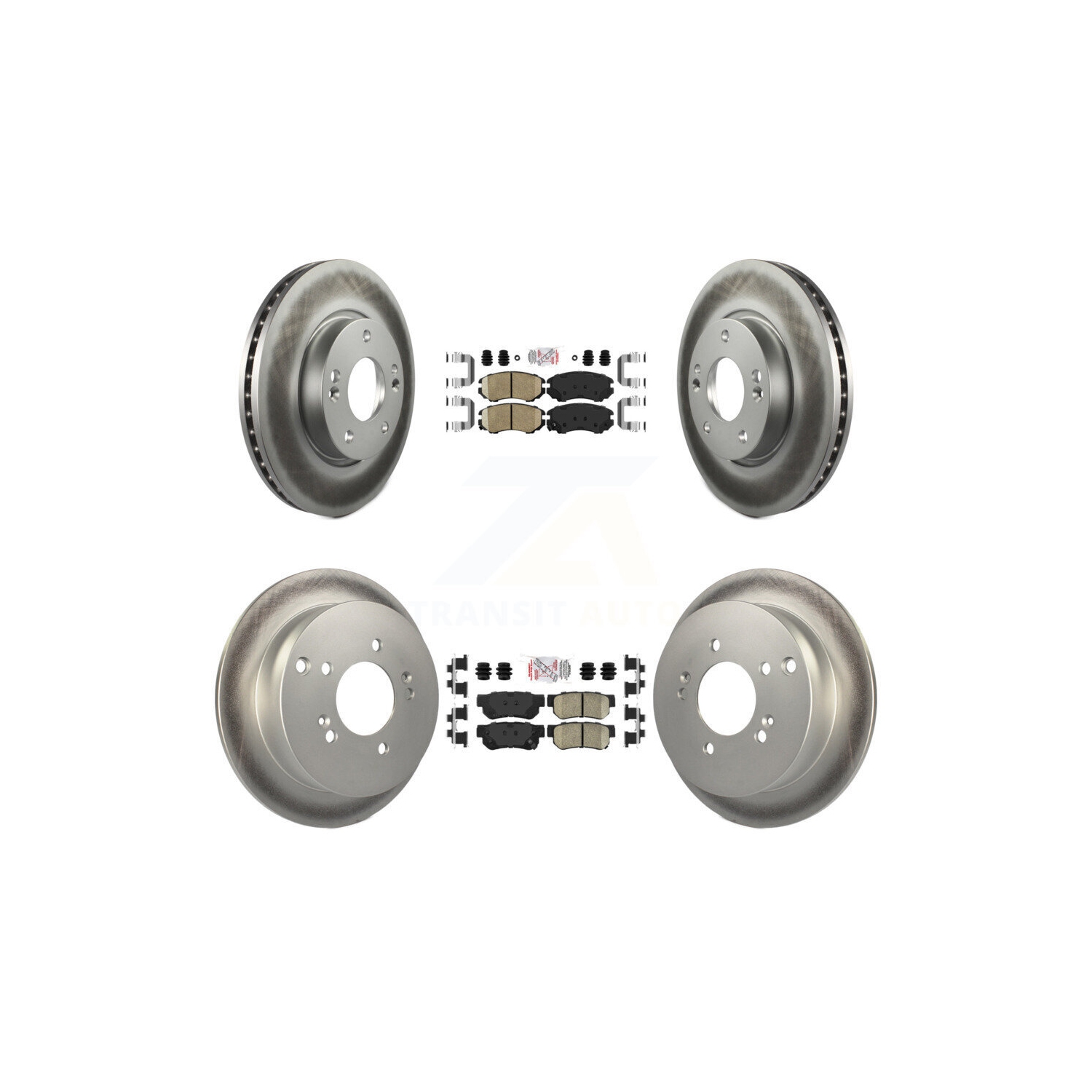 Plaquettes en céramique à l'avant et ensemble de disques de frein à disque enduits pour Hyundai Tucson Kia Sportage KGA-102814