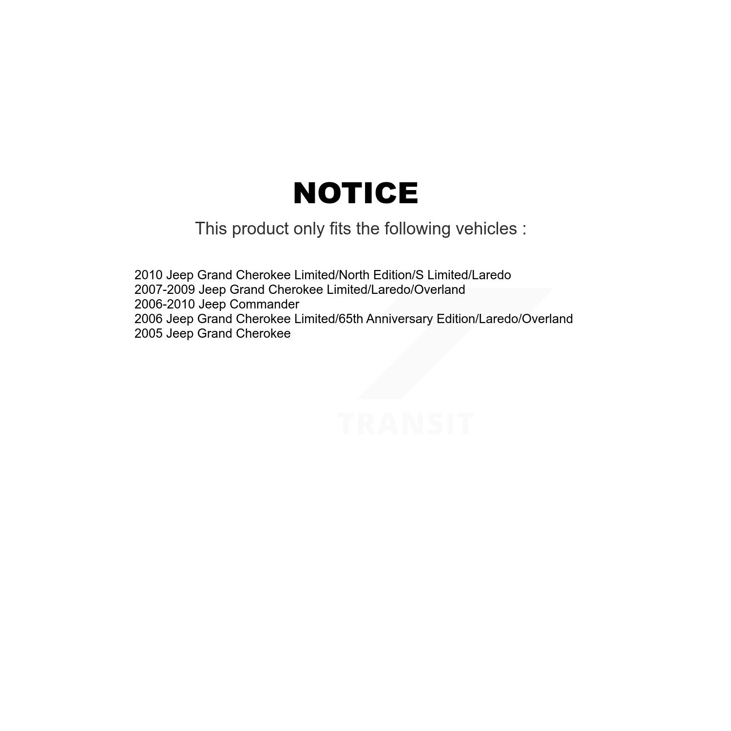 Disques de frein arrière et plaquettes semi-métalliques pour Jeep Grand Cherokee commander K8S-101669