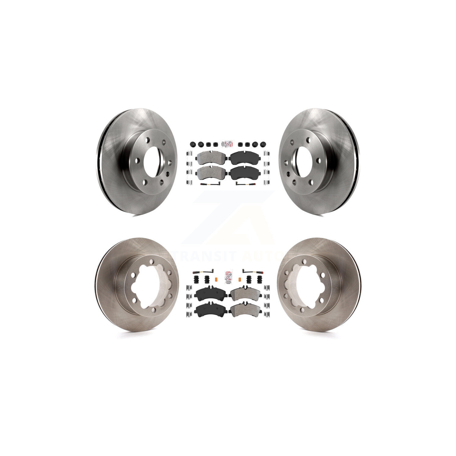 Front Rear Semi-Metallic Pad Brake Rotor Kit For Sprinter 3500 Mercedes-Benz Dodge 3500XD K8A-103186