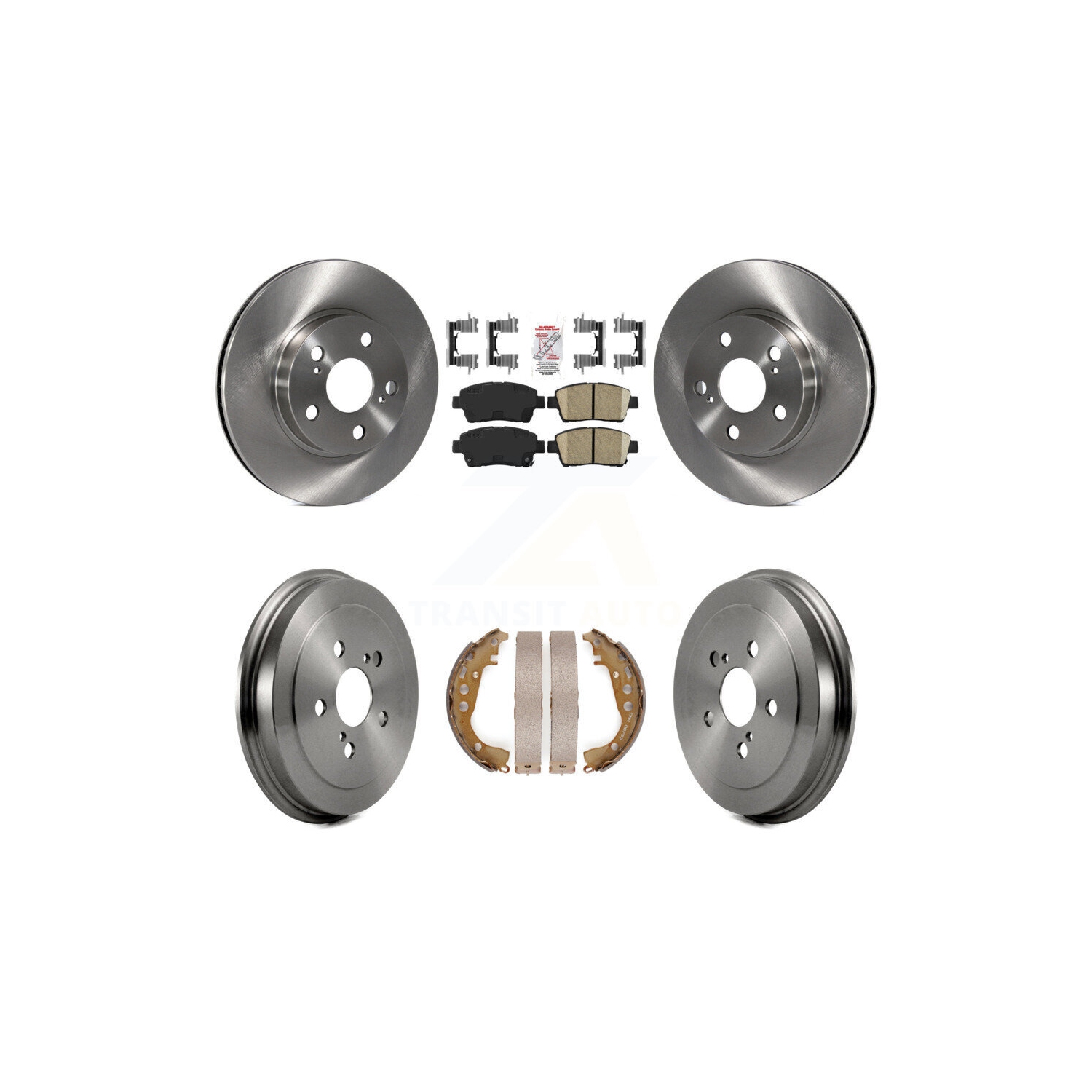 Disques de frein à disque arrière avant, plaquettes en céramique et tambour pour Toyota Prius K8&nbsp;A-105001 2004-2008