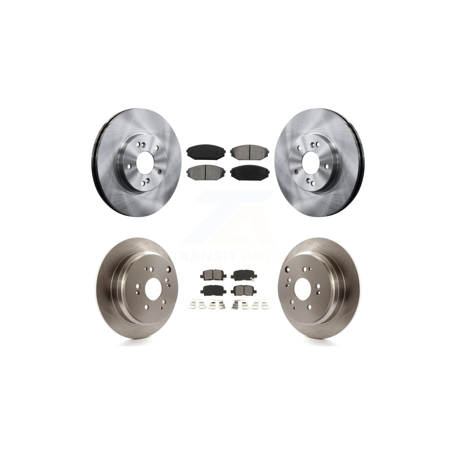 Disques de frein arrière avant et plaquettes semi-métalliques pour Honda Odyssey K8S-101121 2002-2004