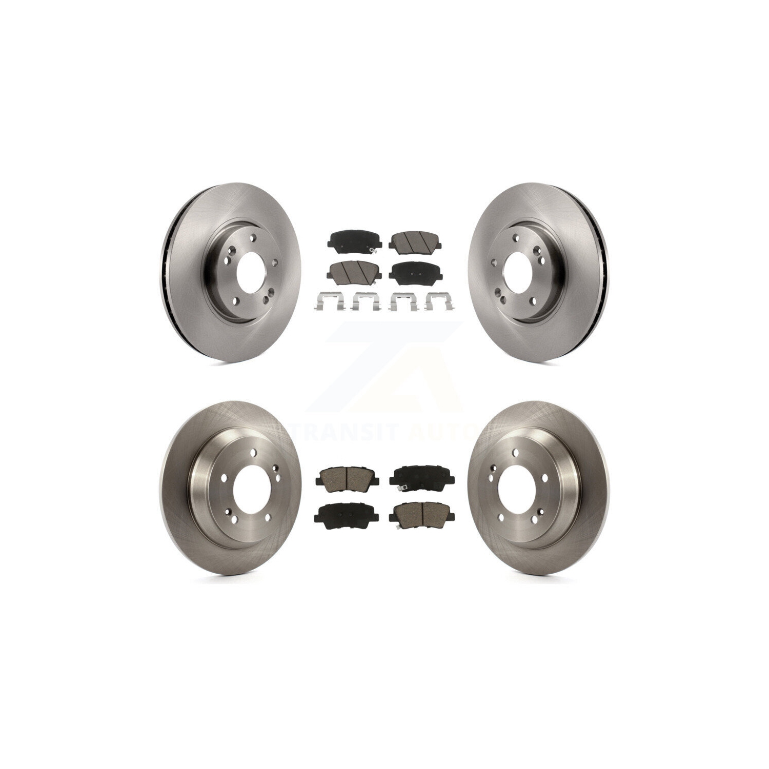 Disques de frein arrière avant et plaquettes en céramique pour Kia Rondo 14-17 avec frein de stationnement électrique K8C-101584