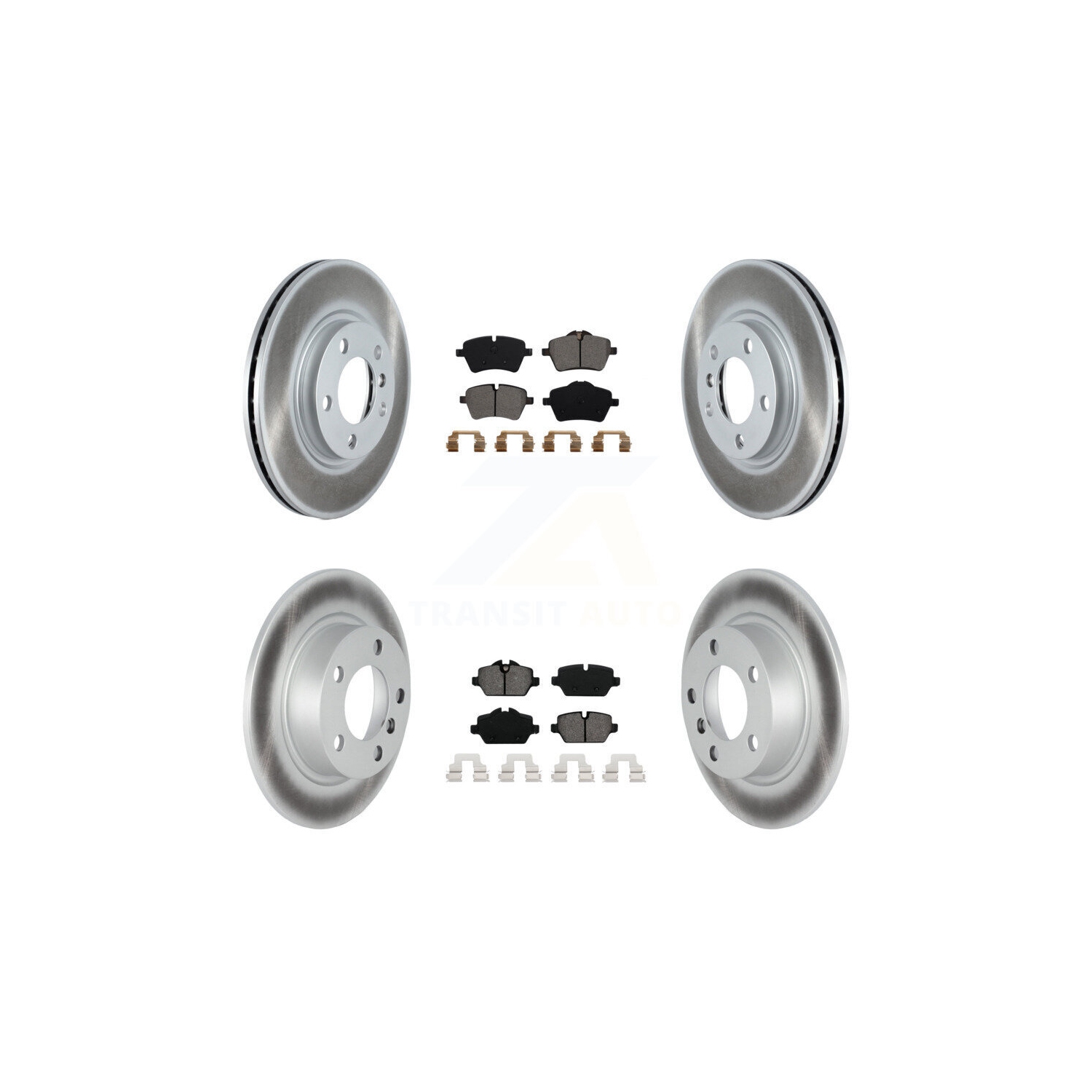 Front Rear Coat Disc Brake Rotor Semi-Metallic Pad Kit For Mini Cooper Countryman Paceman KGS-102141