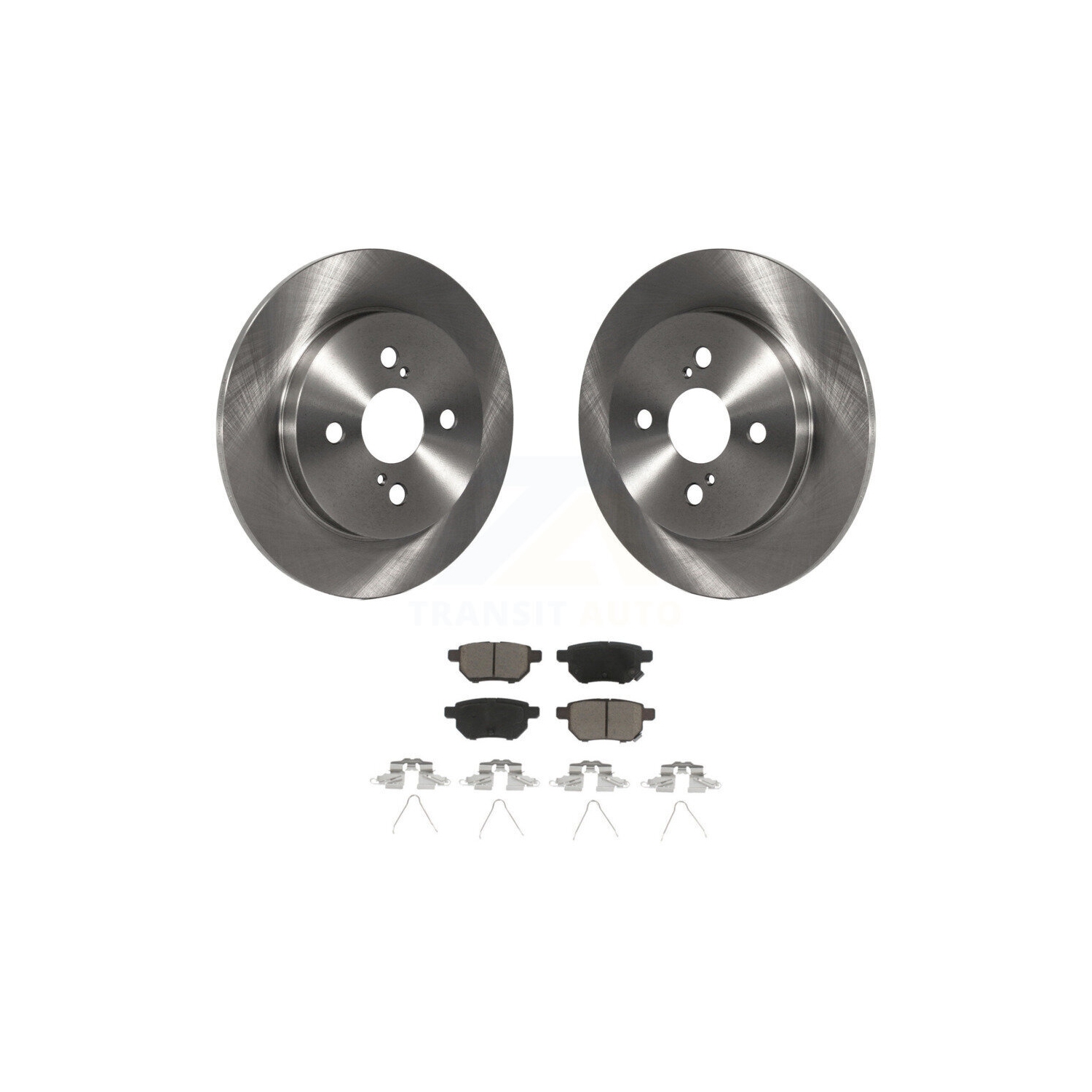 Rear Disc Brake Rotors And Ceramic Pads Kit For 2012-2018 Toyota Yaris K8C-101901