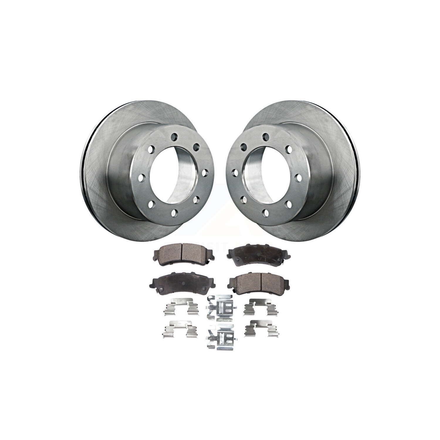 Disques de frein arrière et plaquettes semi-métalliques pour Sierra 3500 K8F-101518 2001 de GMC