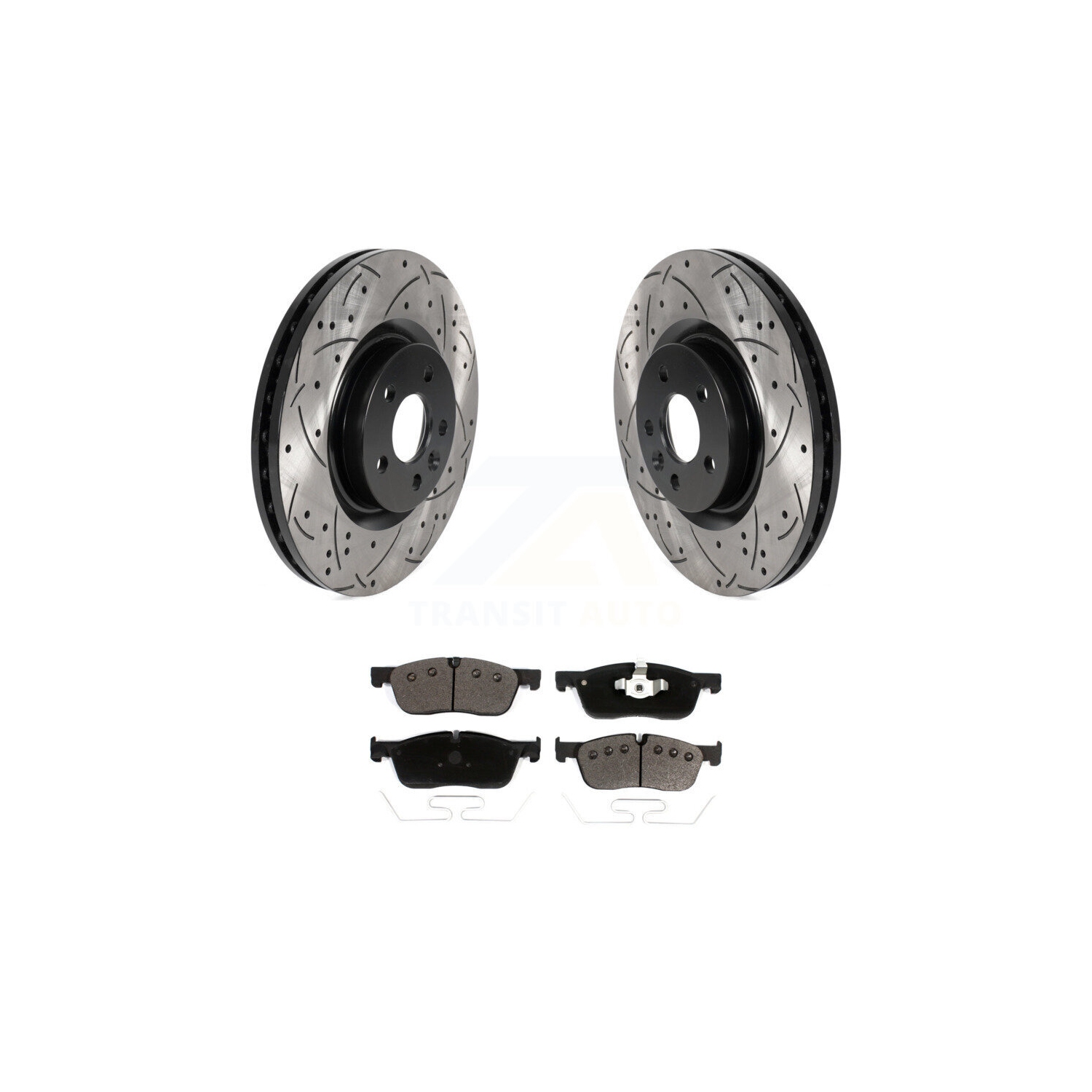 Plaquettes de frein à fente pour perceuse avant pour Land Rover Discovery Sport Range Evoque KDT-100989