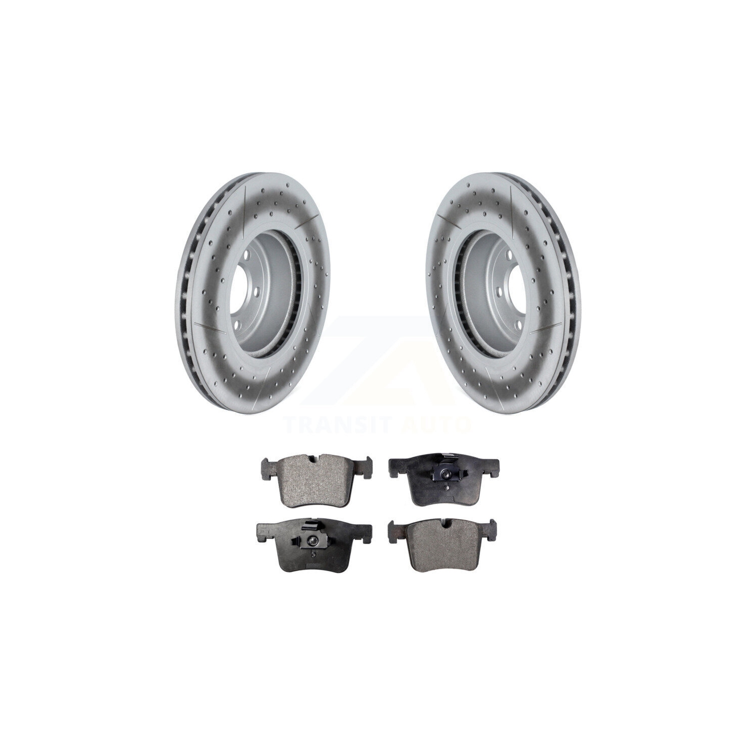 Front Coated Disc Brake Rotors And Ceramic Pads Kit For BMW 330i GT xDrive KGT-102721