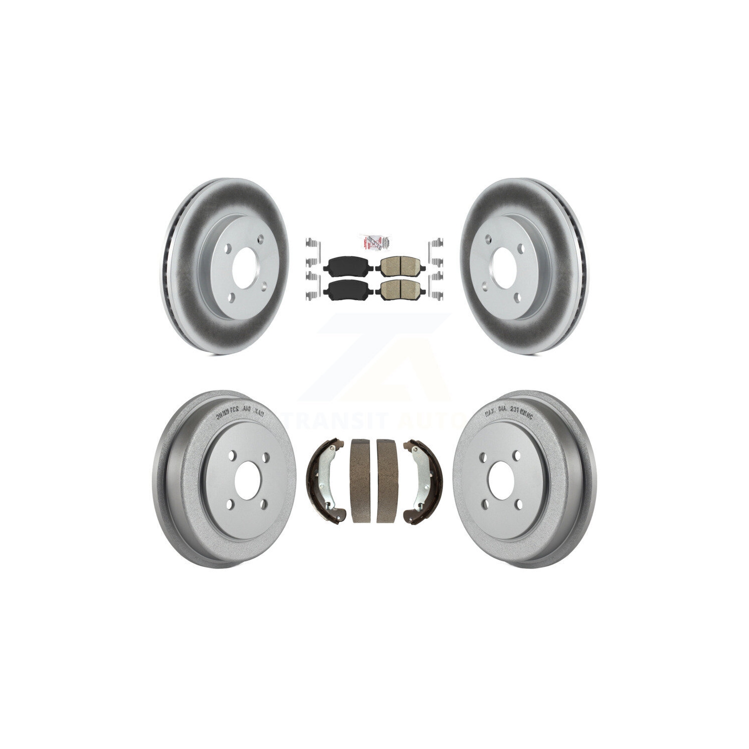 Ensemble de tambour de revêtement de plaquettes en céramique pour Chevrolet Cobalt Saturn ion Pontiac KGA-104334