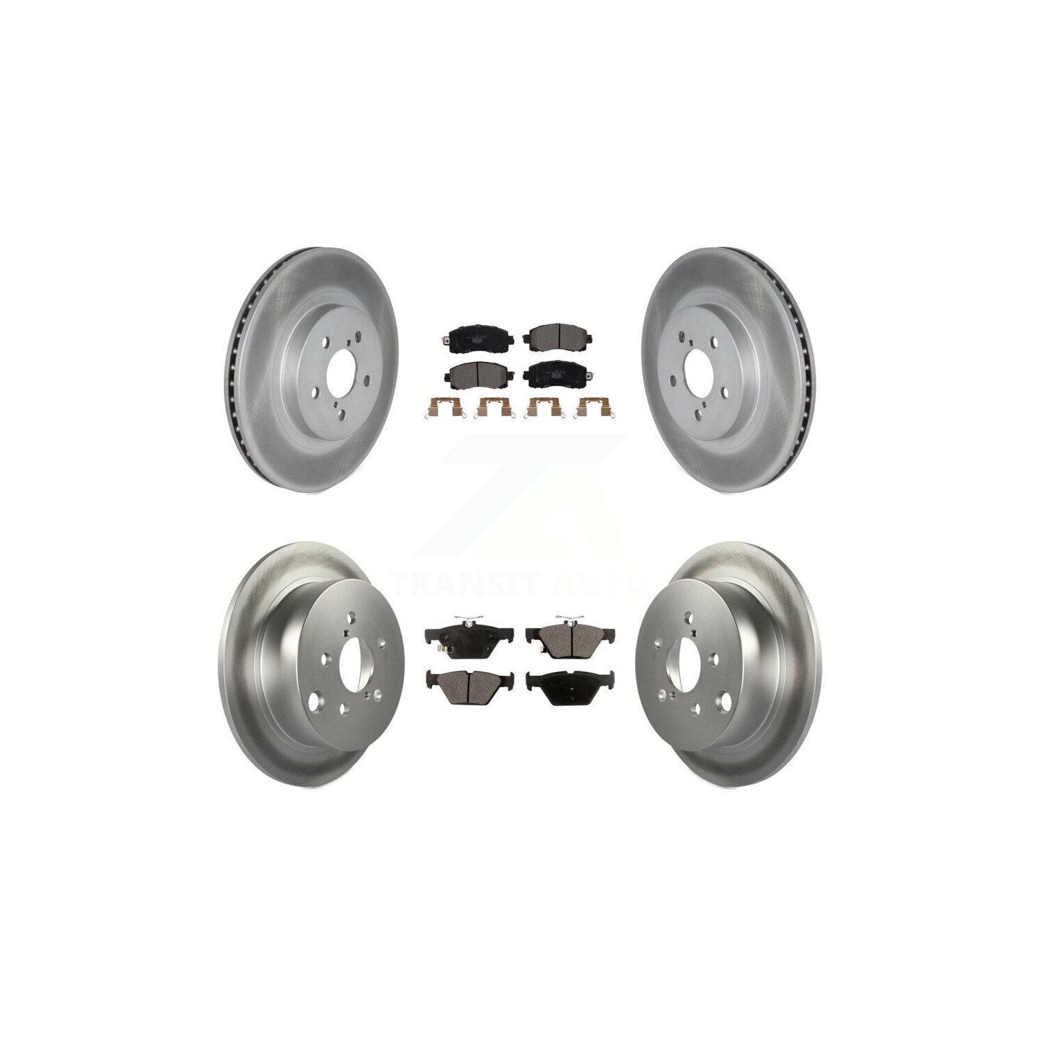 Front Rear Coated Disc Brake Rotors And Ceramic Pads Kit For Subaru Crosstrek KGT-102183