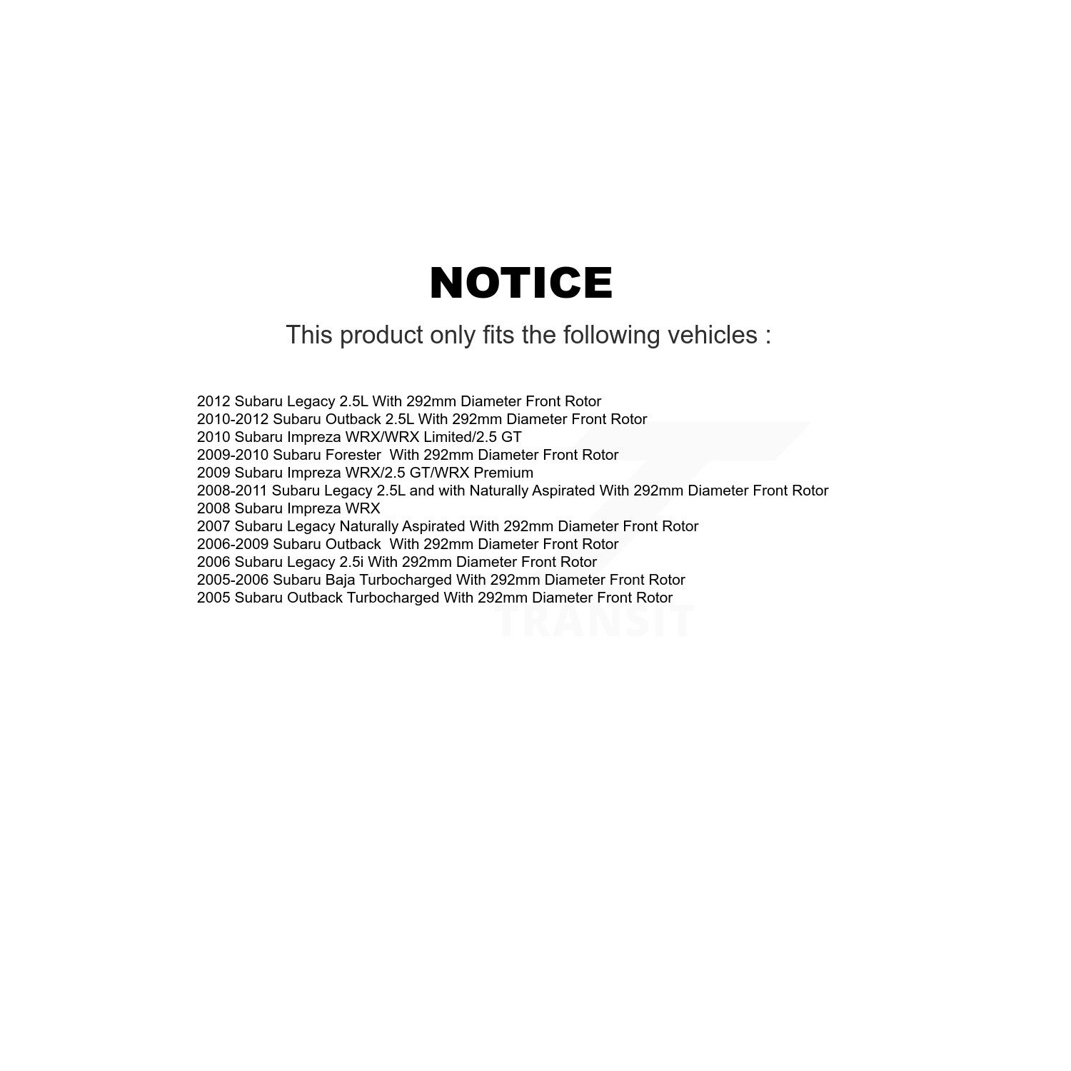 Ensemble de plaquettes en céramique pour disques de frein avant pour Subaru Outback Forester Impreza Legacy Baja KGA-100348