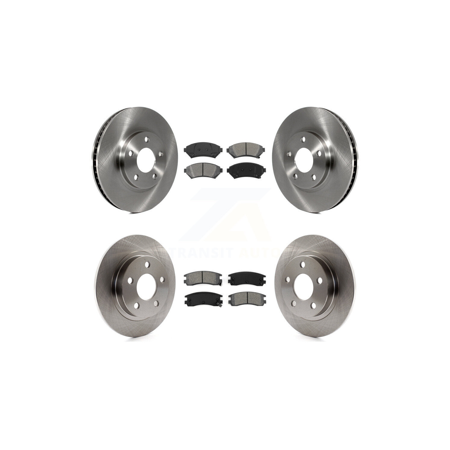 Front Rear Brake Rotors Semi-Metallic Pad Kit For Buick LeSabre Pontiac Bonneville Aurora K8S-100753