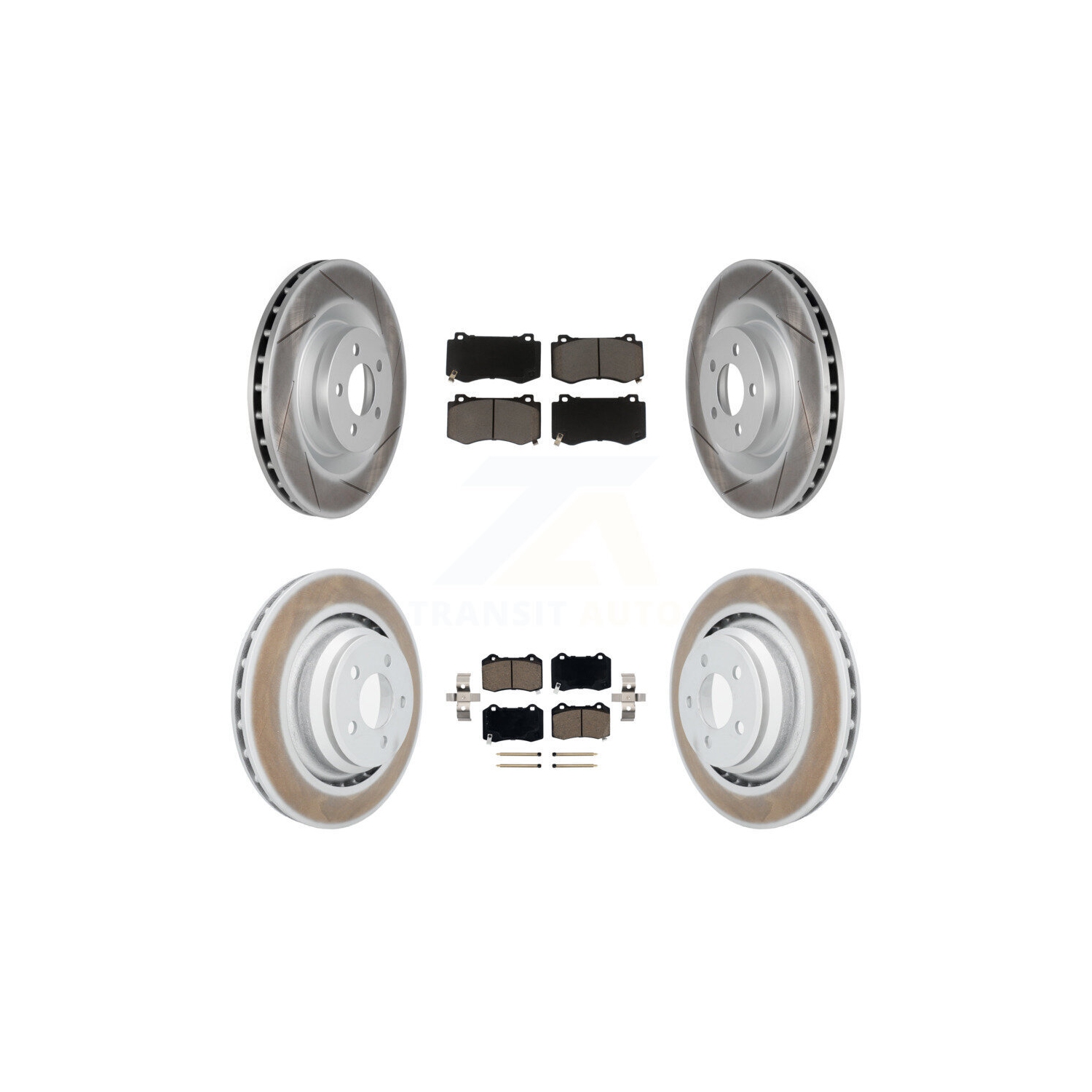 Rotor de frein avant recouvert à l'arrière et ensemble de plaquettes en céramique pour Dodge charger Chrysler 300 Challenger KGC-100644