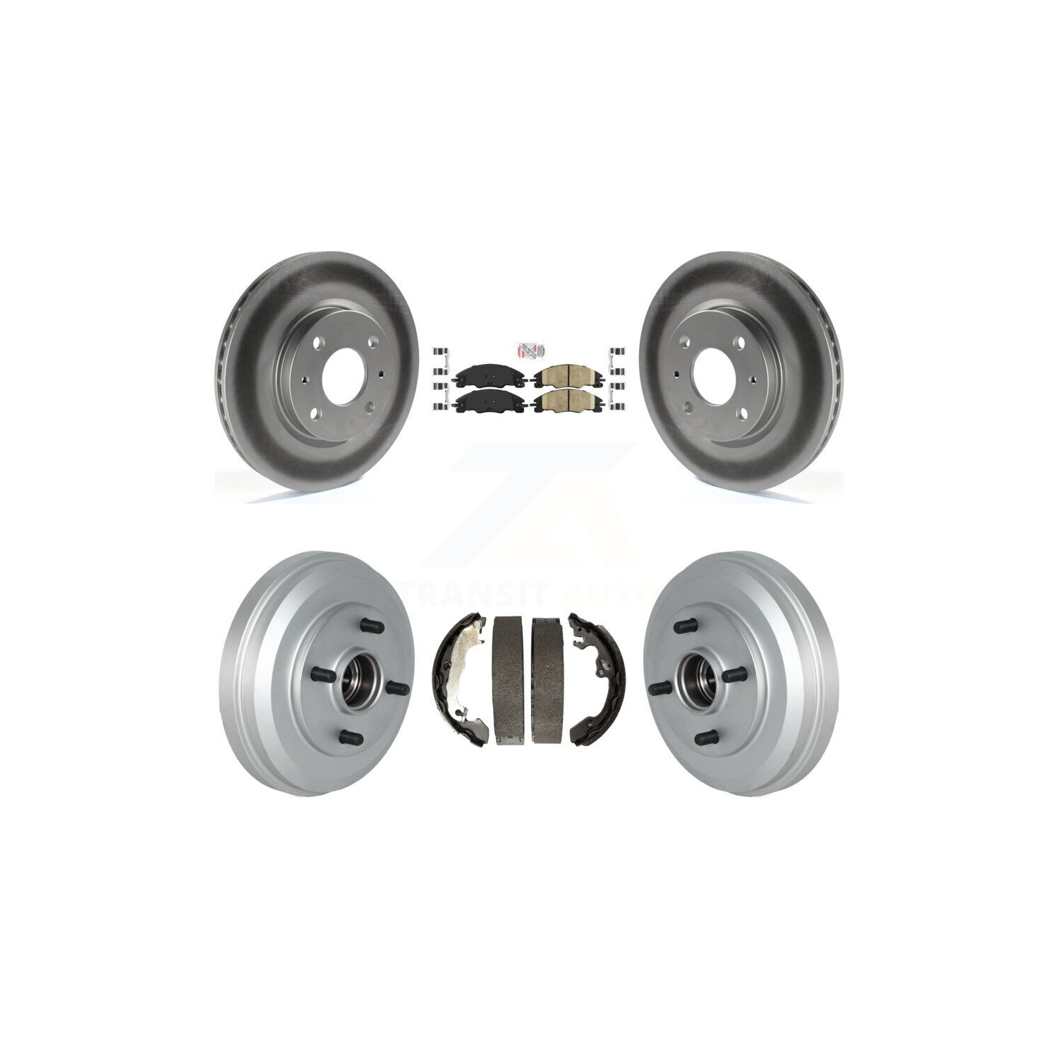 Disques de frein arrière avant avec plaquettes en céramique et tambour enduit pour Ford Focus KGA-104276 2009-2011