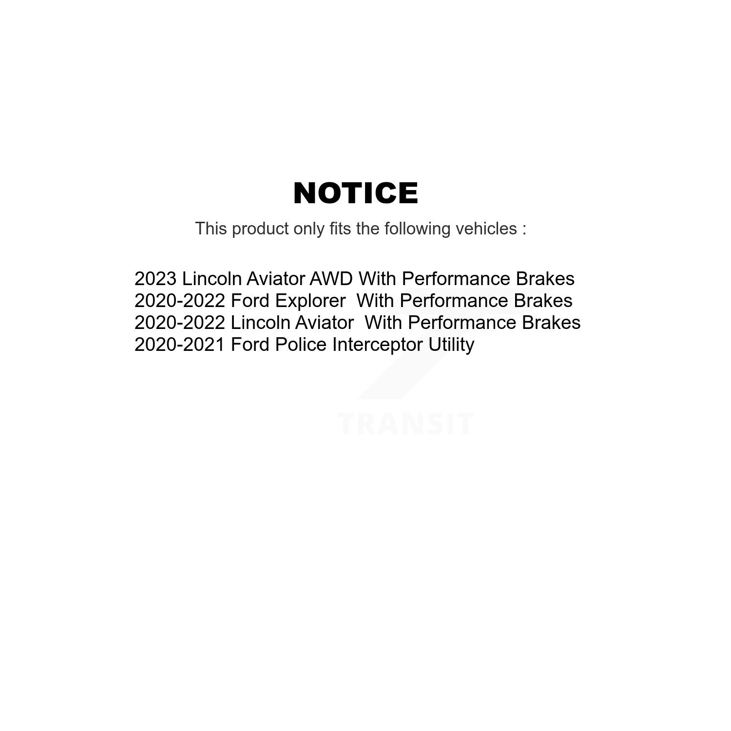 Front Brake Rotors & Ceramic Pad Kit For Ford Explorer Lincoln Aviator Police Interceptor K8A-104708