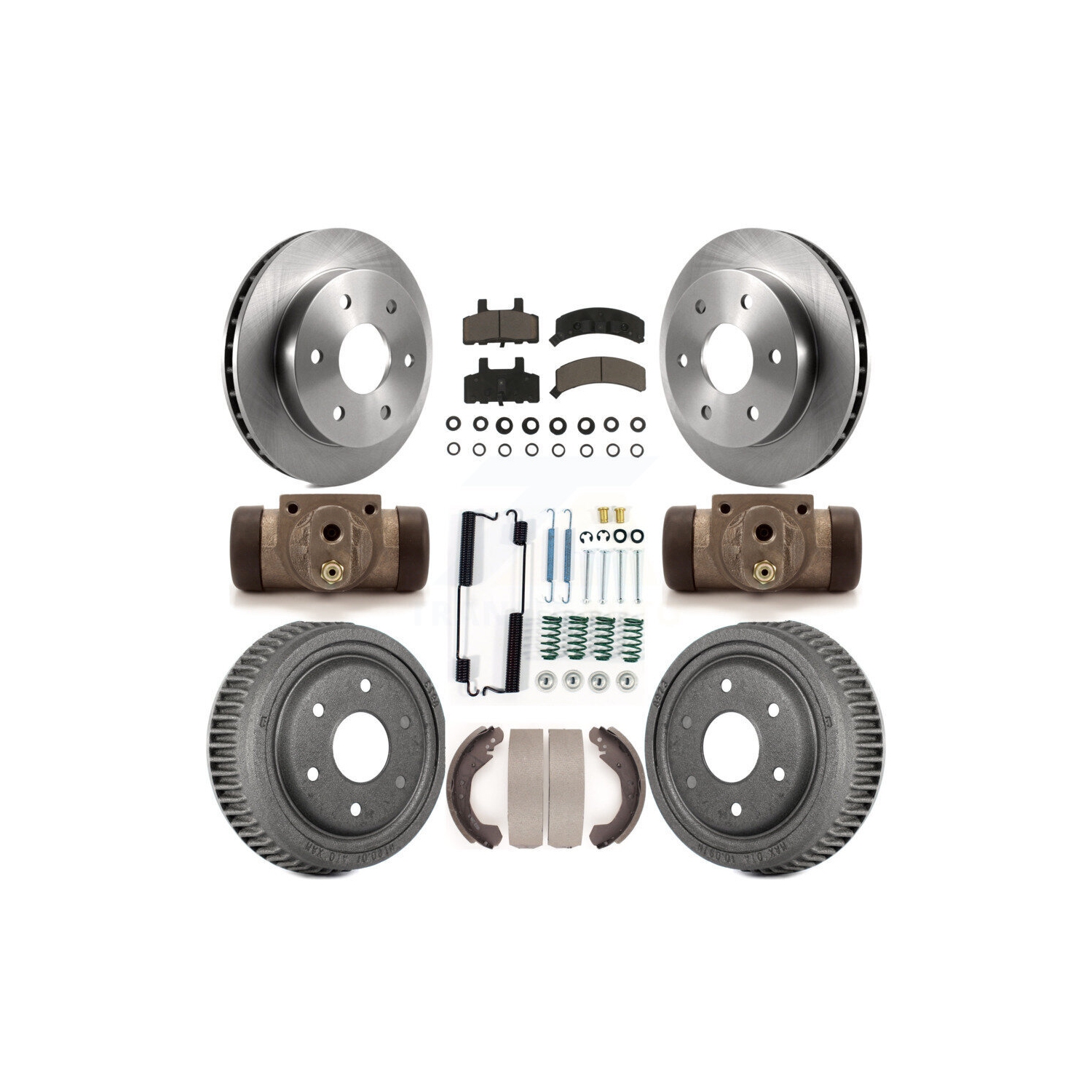 Disques de frein à disque avant arrière, plaquettes et tambours en céramique pour Chevrolet K1500 K8C-102954