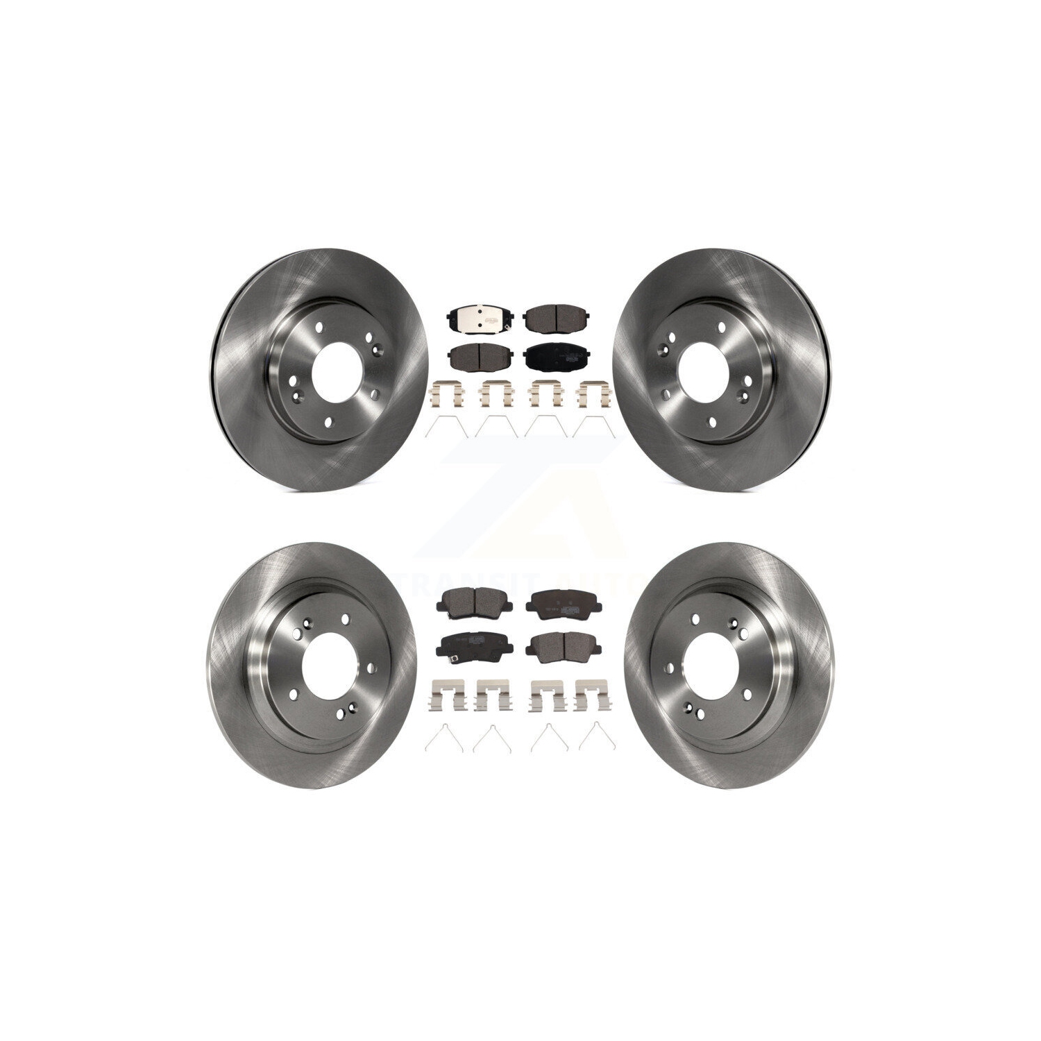 Front Rear Disc Brake Rotors And Ceramic Pads Kit For Kia Forte5 Hyundai Elantra GT K8T-103230