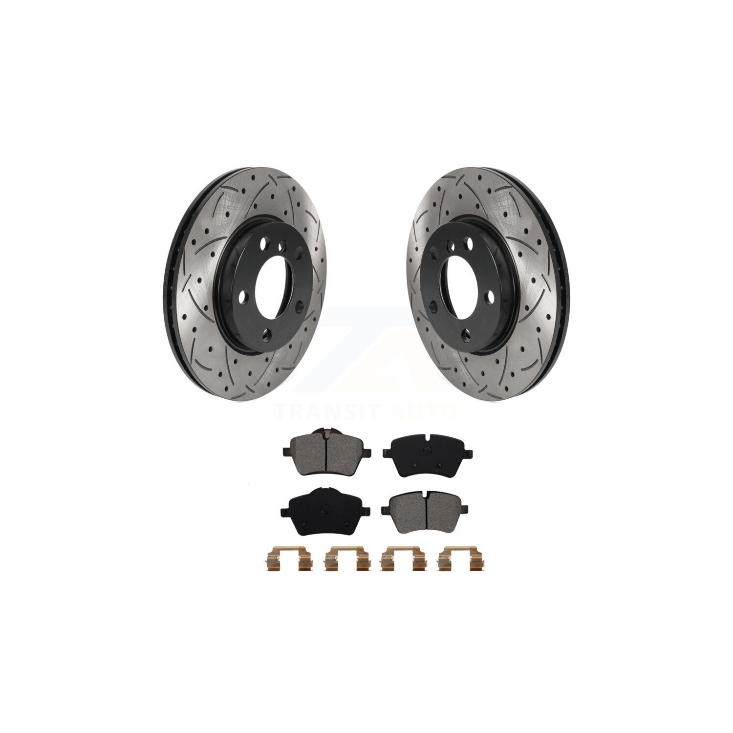 Front Drilled Slot Brake Rotor & Semi-Metallic Pad Kit For Mini Cooper Countryman Paceman KDS-100699