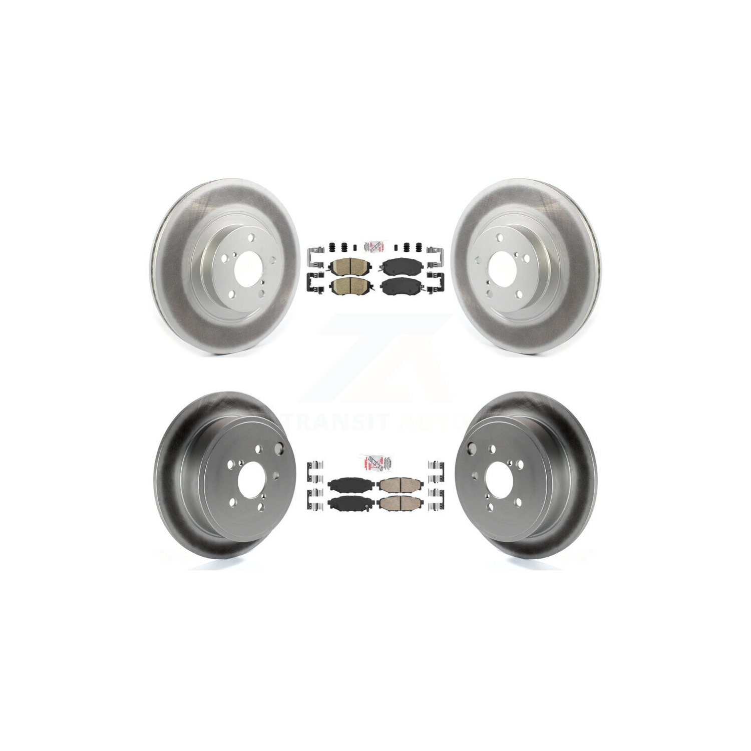 Front Rear Ceramic Pad Coated Brake Rotors Kit For Subaru Impreza Forester Outback Legacy KGA-102943