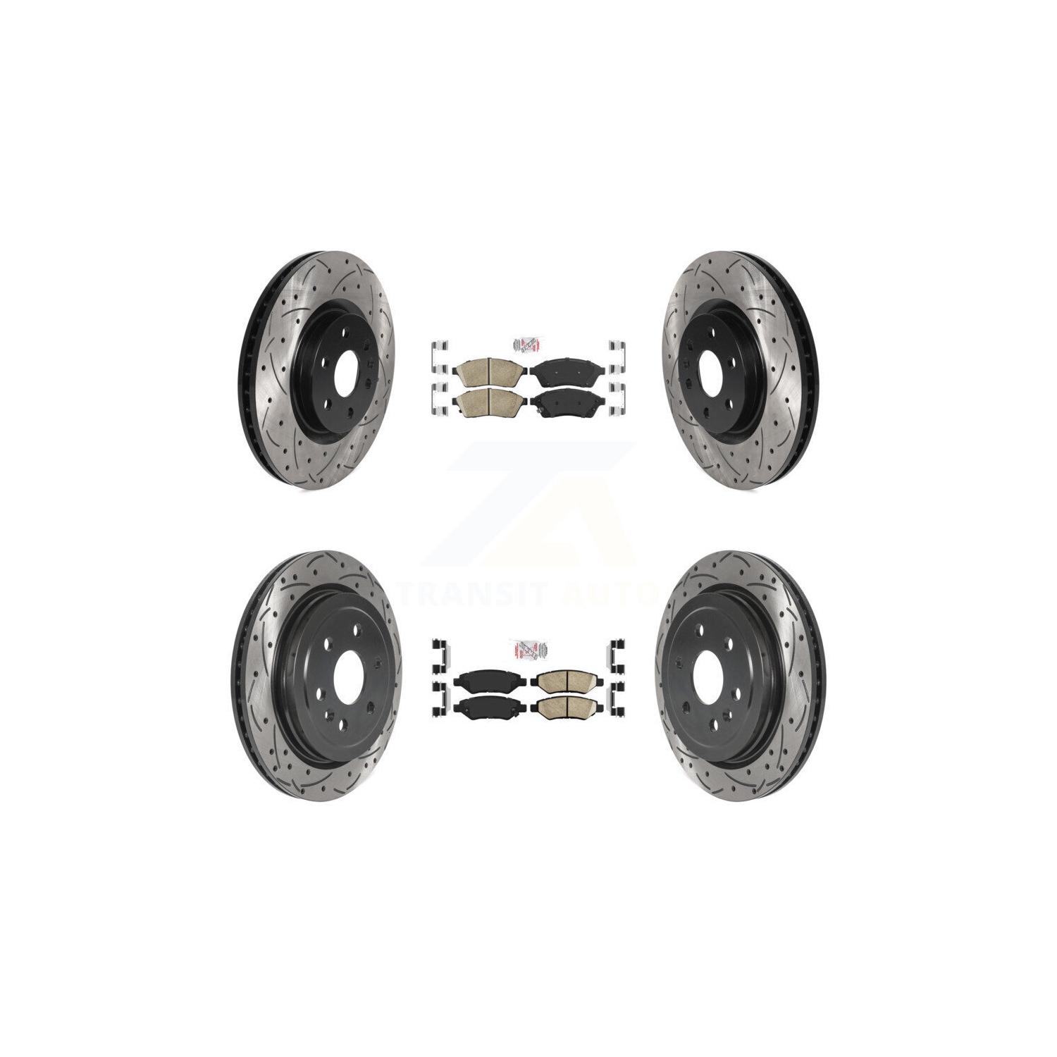 Disques de frein à disque à fente recouverts de plaquettes de céramique à l'avant pour Cadillac SRX Saab 9-4X KDA-101778