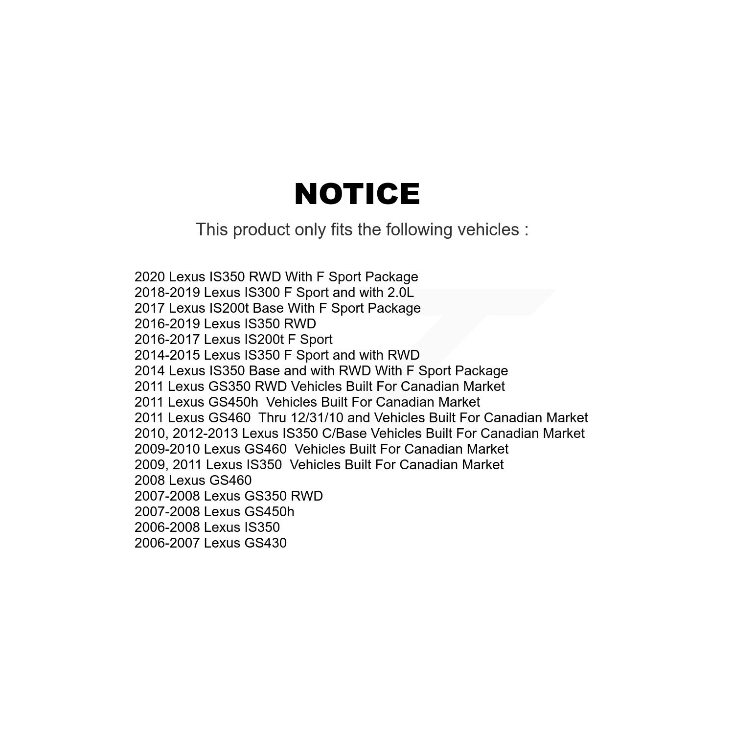 Front Brake Rotor & Semi-Metallic Pad Kit For Lexus IS350 IS300 GS350 GS450h IS200t GS430 K8F-103115