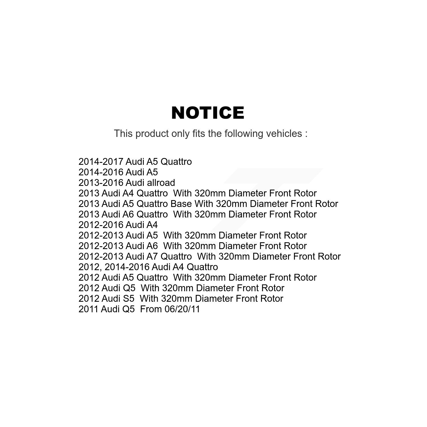 Jeu de plaquettes de disque de frein avant semi-métalliques pour Audi A4 Quattro Q5 A5 allroad A7 S5 A6 KGA-100036