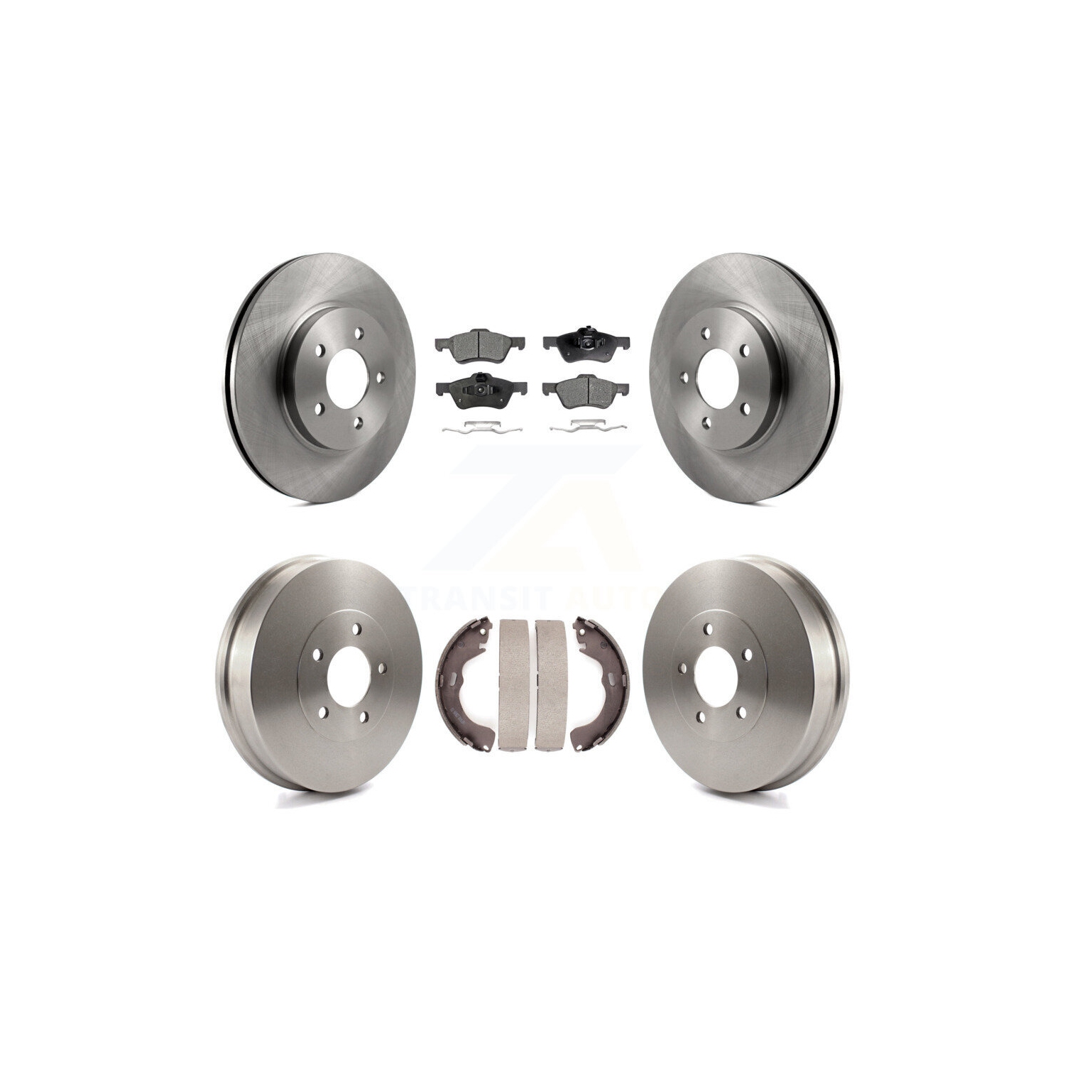 Front Rear Disc Brake Rotors Semi-Metallic Pads And Drum Kit For 2008 Mazda Tribute K8F-103300