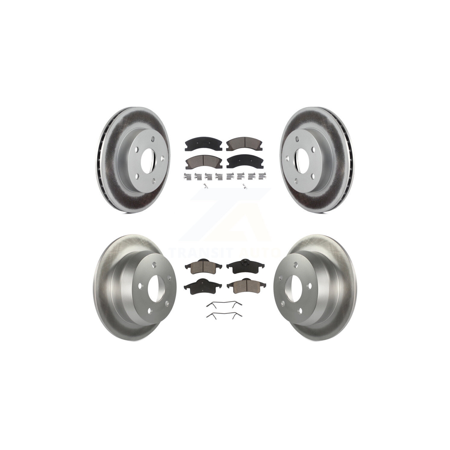 Front Rear Coated Disc Brake Rotors And Ceramic Pads Kit For Jeep Grand Cherokee KGC-100985