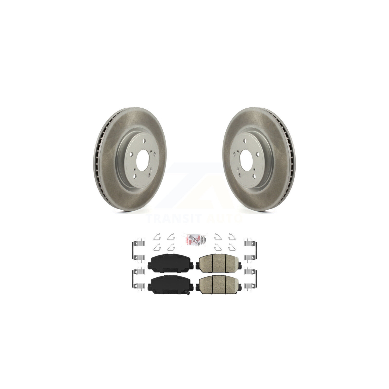 Front Coated Disc Brake Rotors And Ceramic Pads Kit For Honda CR-V HR-V KGA-100196